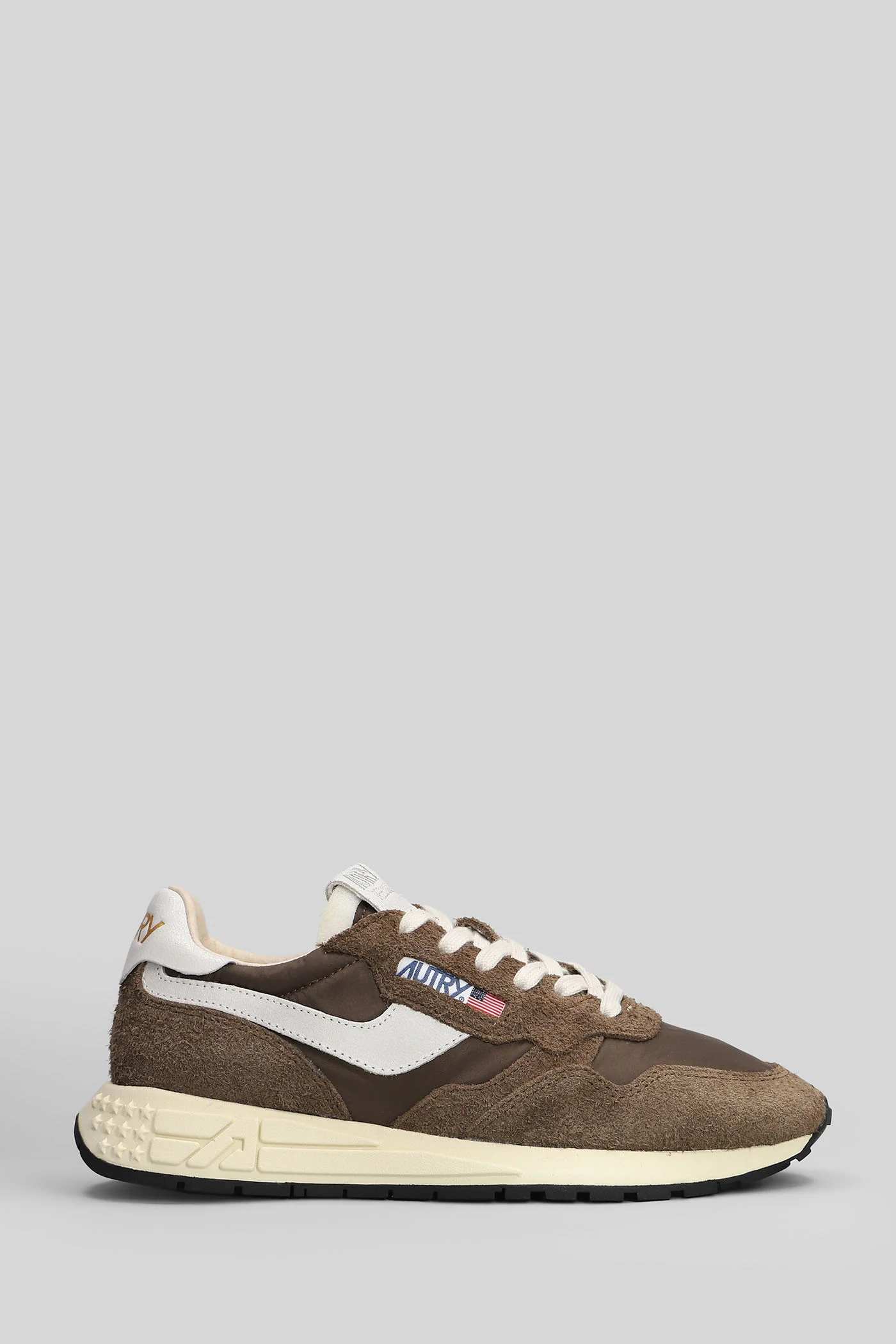 Reelwind low Sneakers in brown Suede and fabric