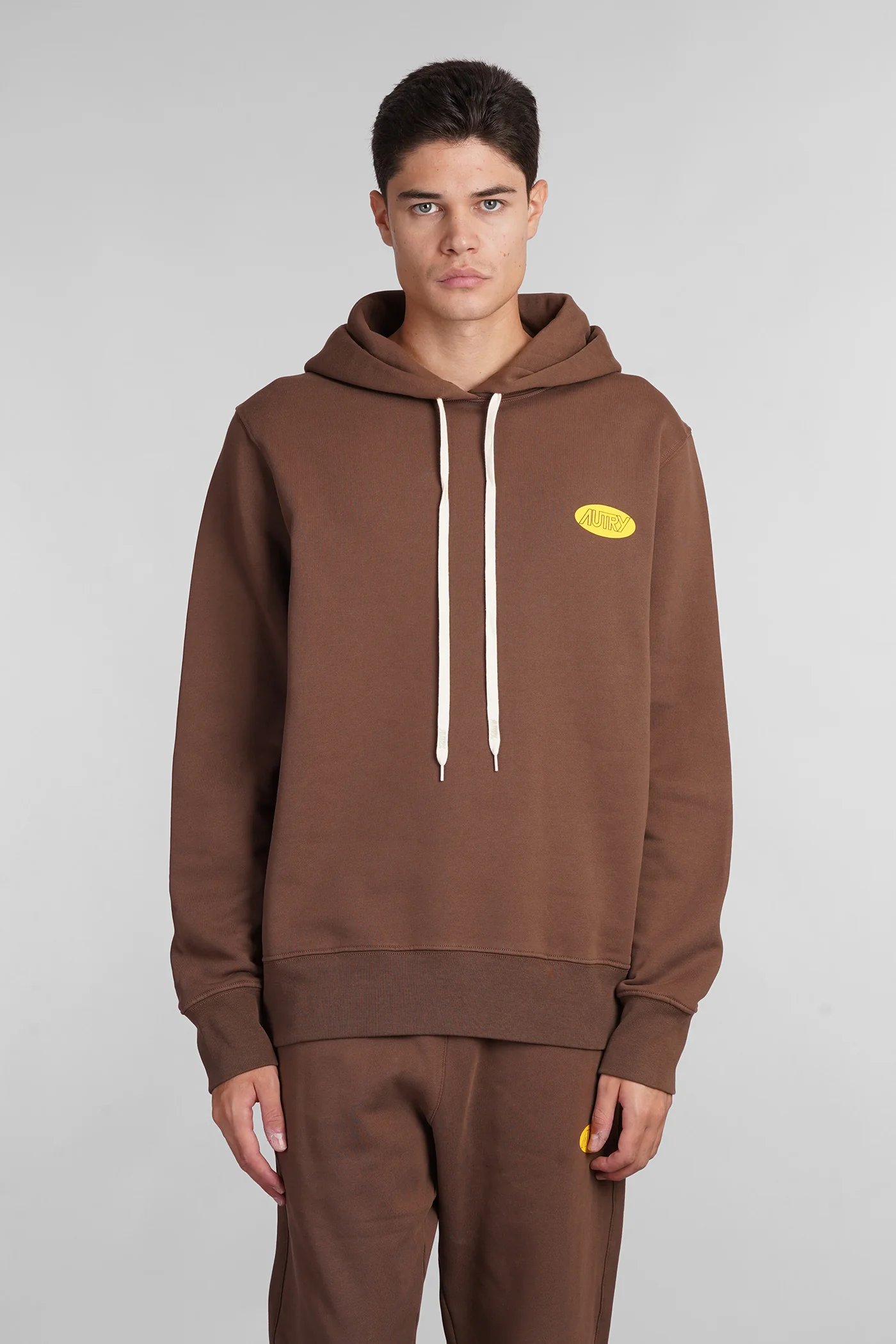 Sweatshirt in brown cotton