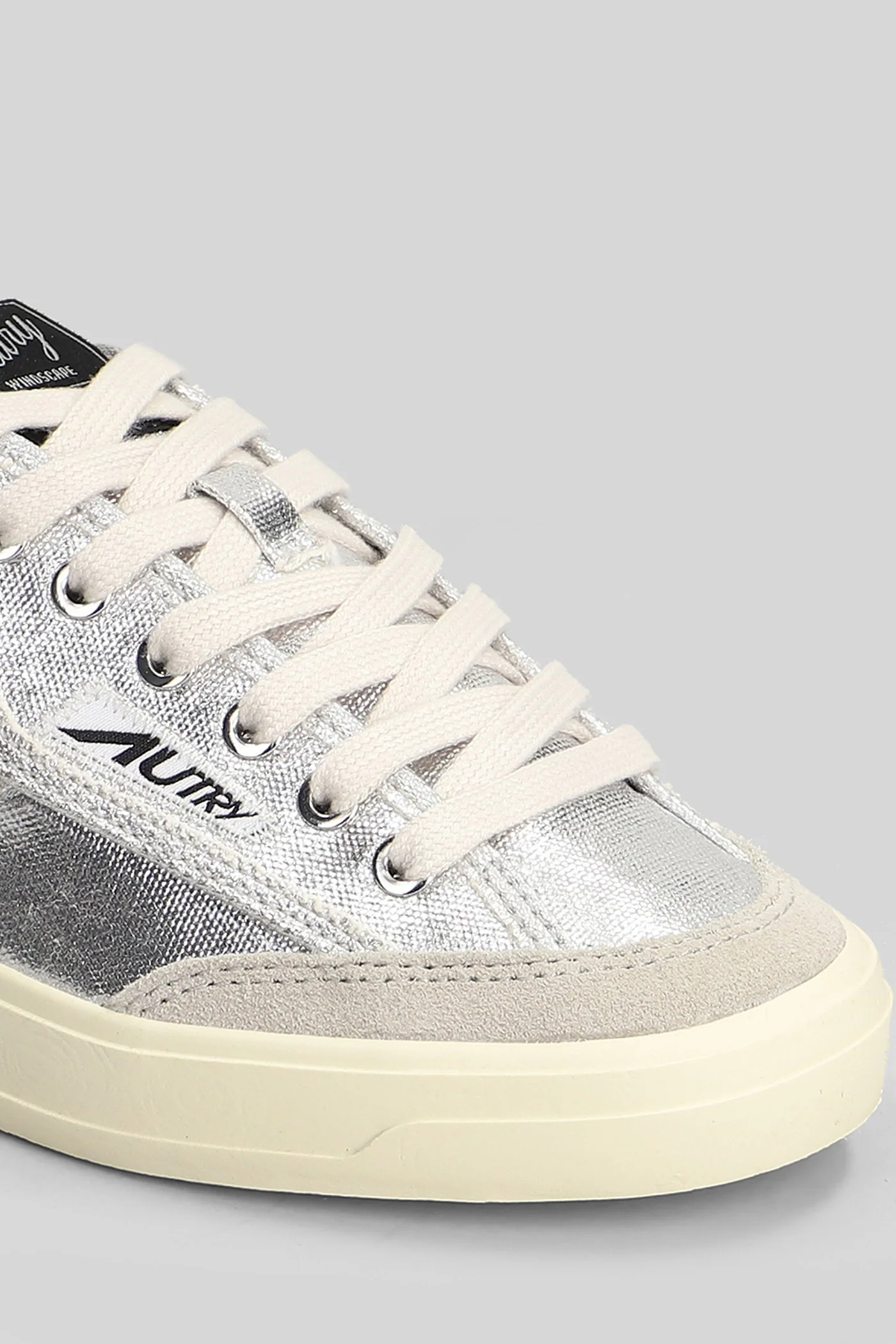 Windscape Low Sneakers in silver canvas - Image 5