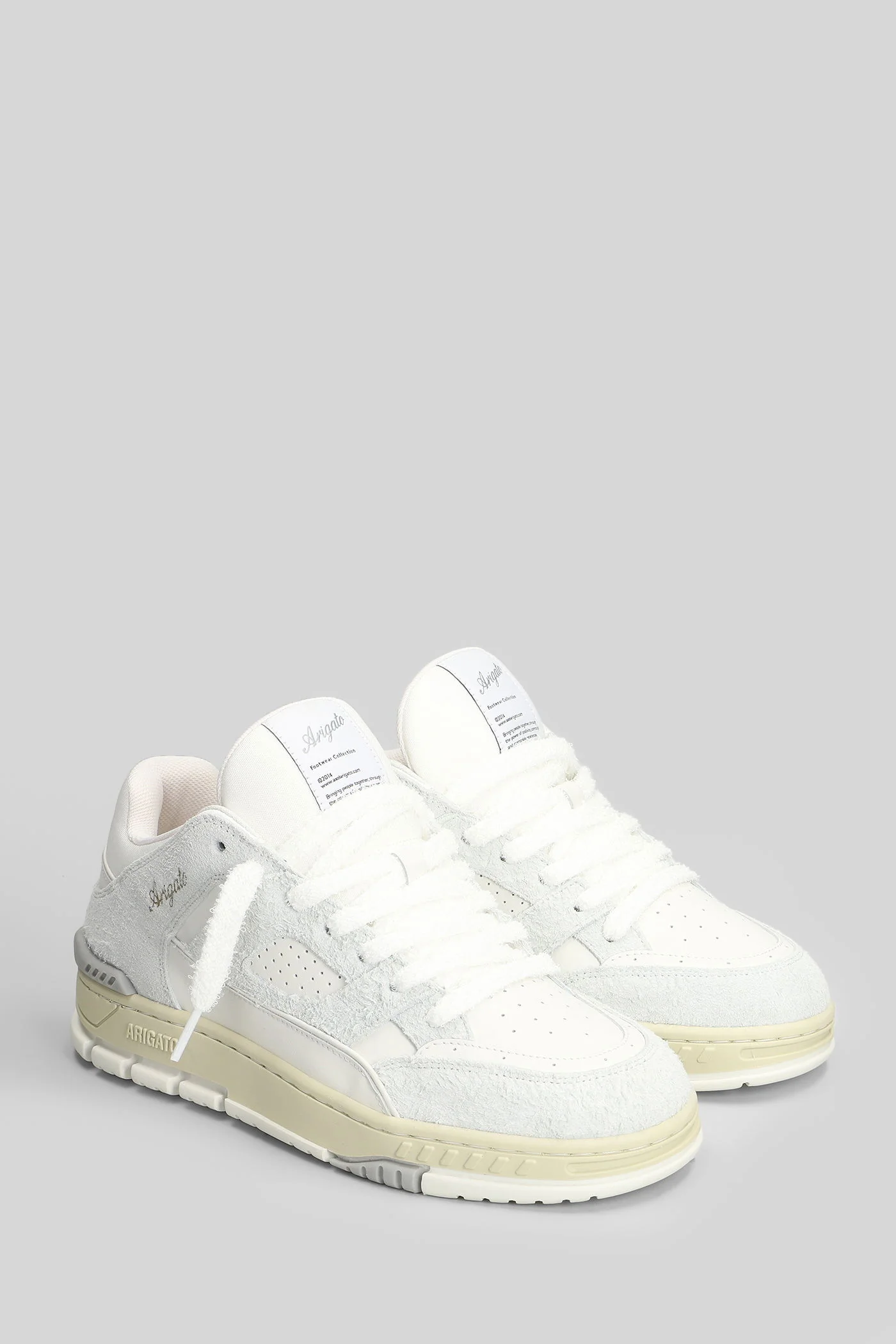 Area Lo Fluffy Sneakers in grey suede and leather - Image 2
