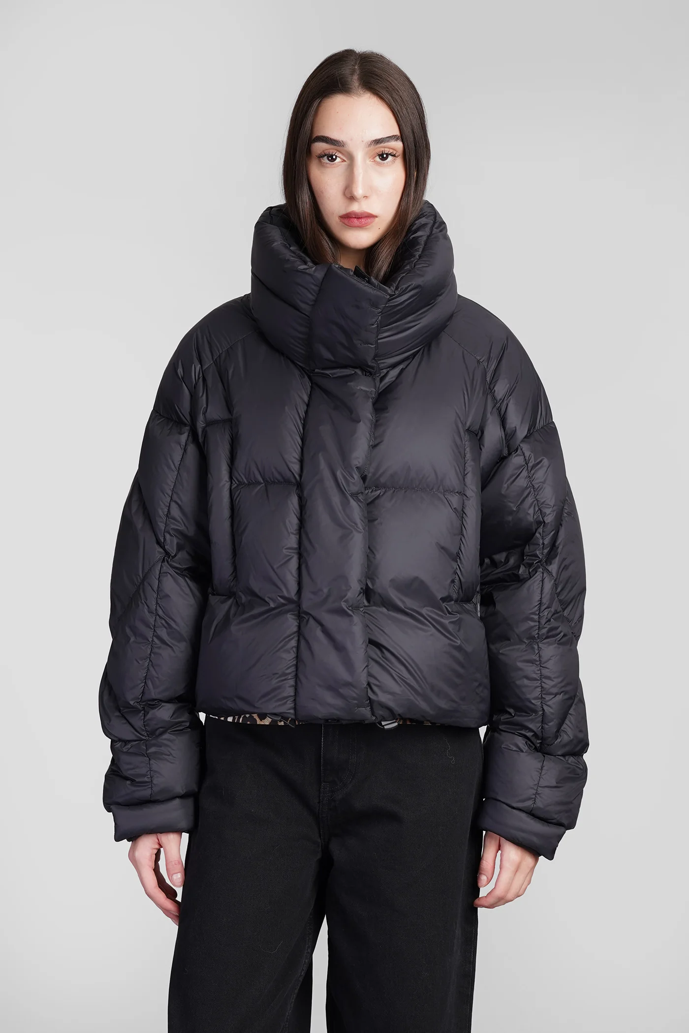 puffer in black polyamide