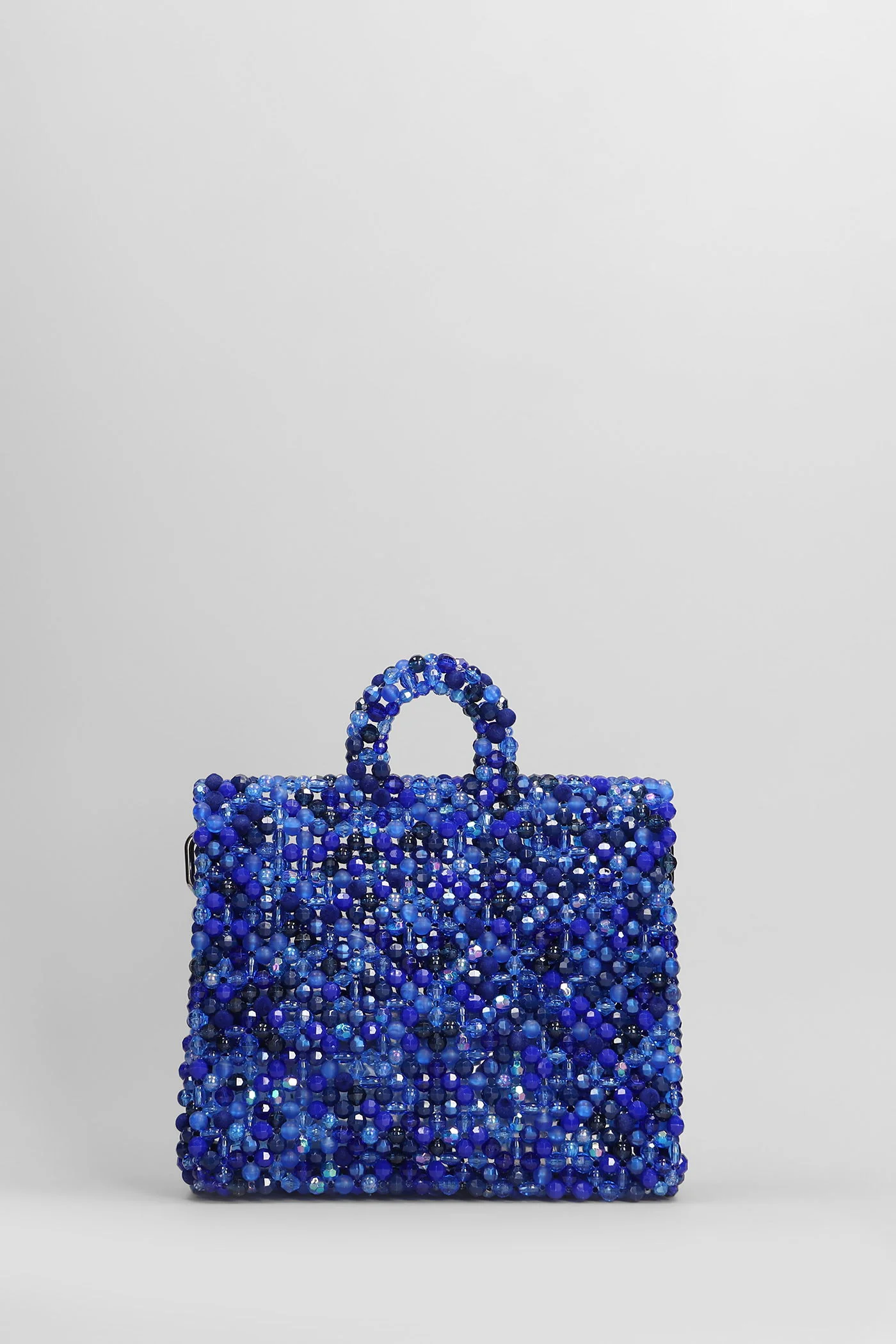 Renato mini Tote in blue acrylic - Image 3