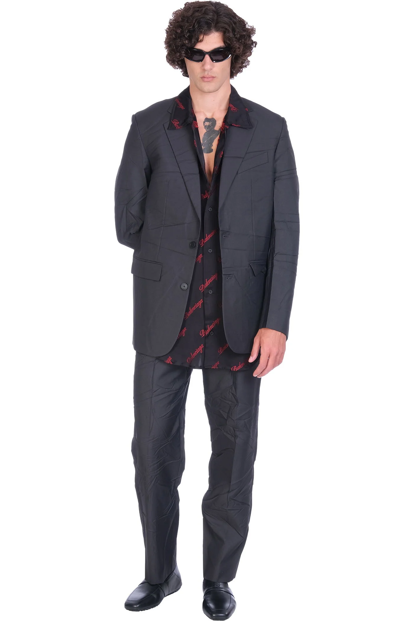 Blazer in black polyester - Image 2