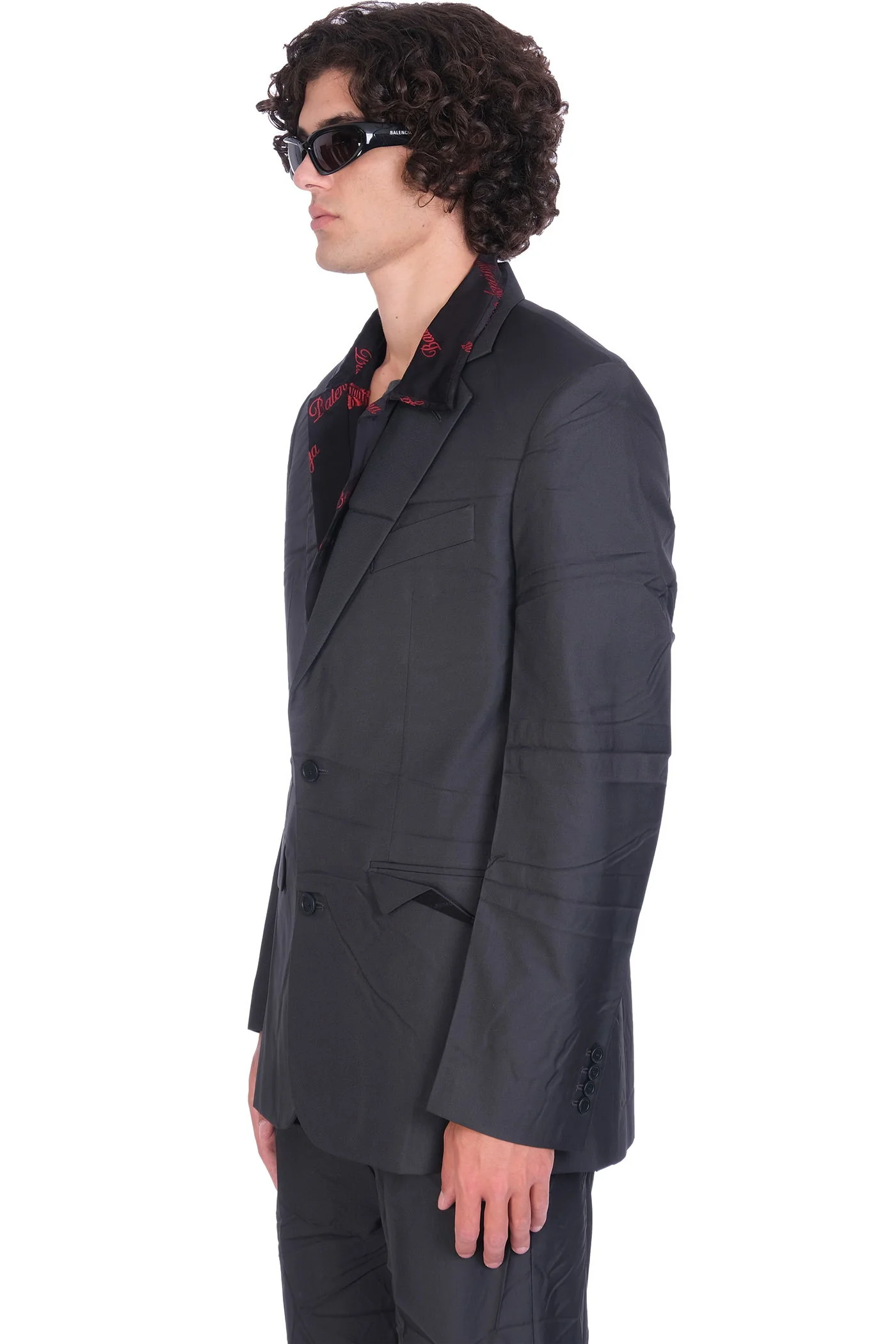 Blazer in black polyester - Image 4