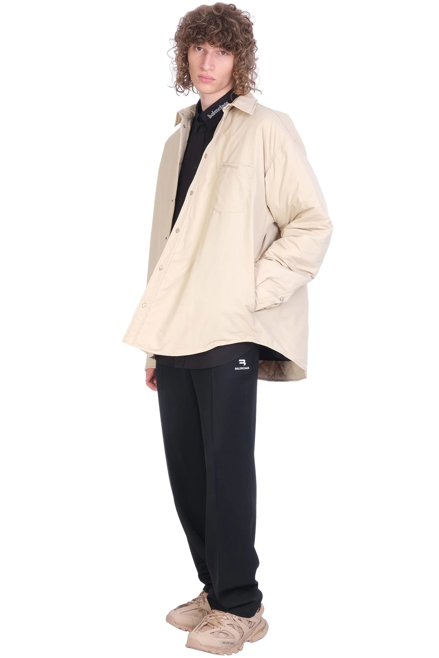 Bomber Jacket in beige polyamide - Image 2
