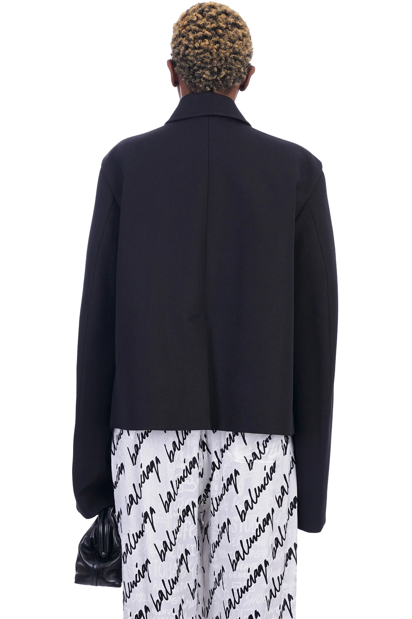 Casual jacket in black wool - Image 3