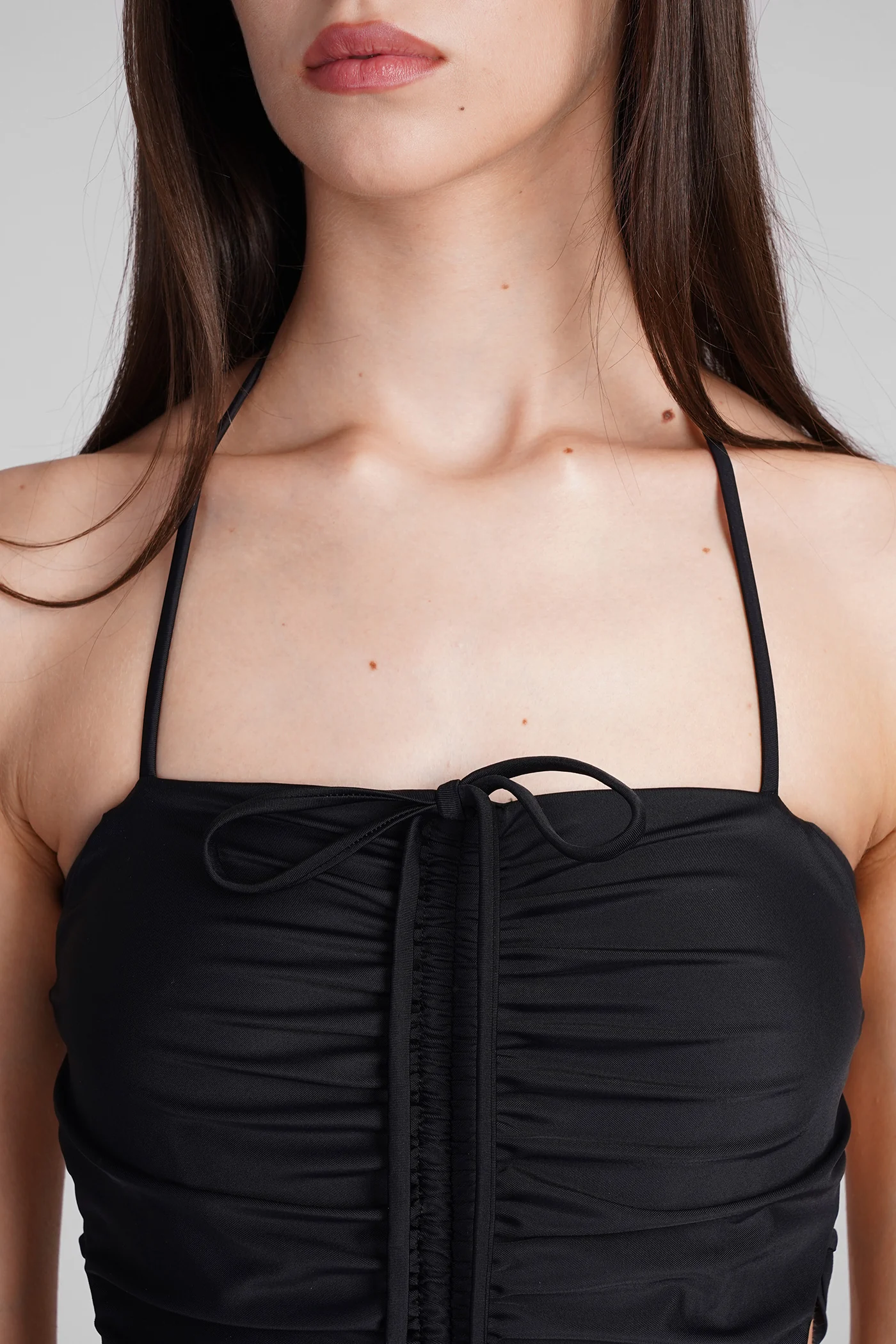 Mini dress in black polyamide - Image 5