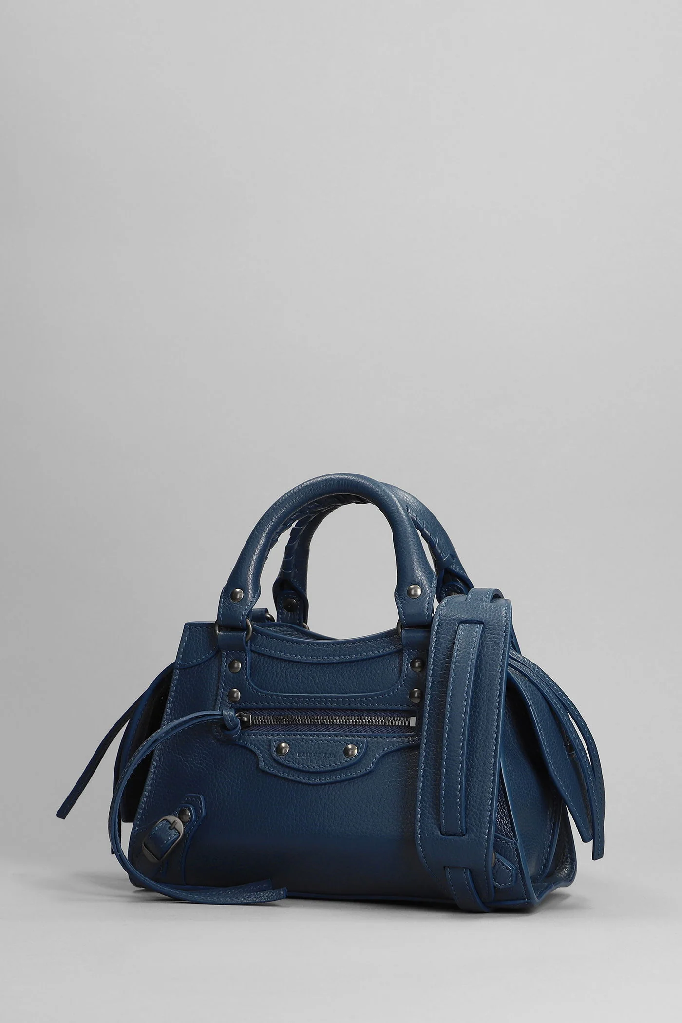 Neo classi mini Hand bag in petroleum leather - Image 2