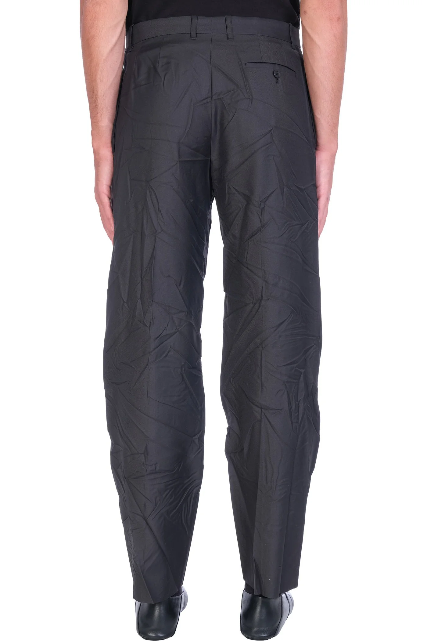 Pants in black polyester - Image 3