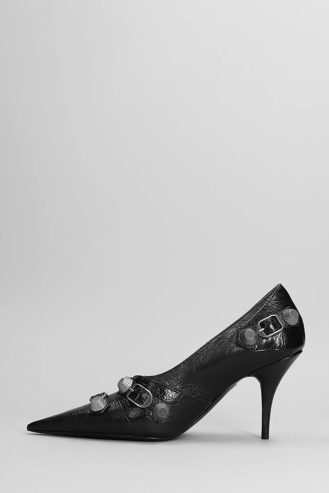 Pumps in black leather - Image 3