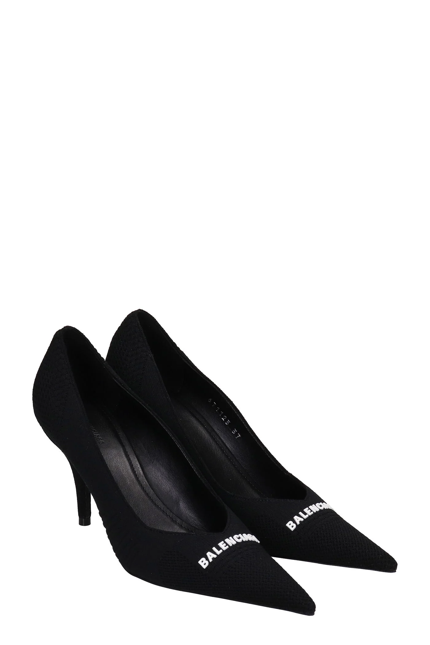 Pumps in black synthetic fibers - Image 2
