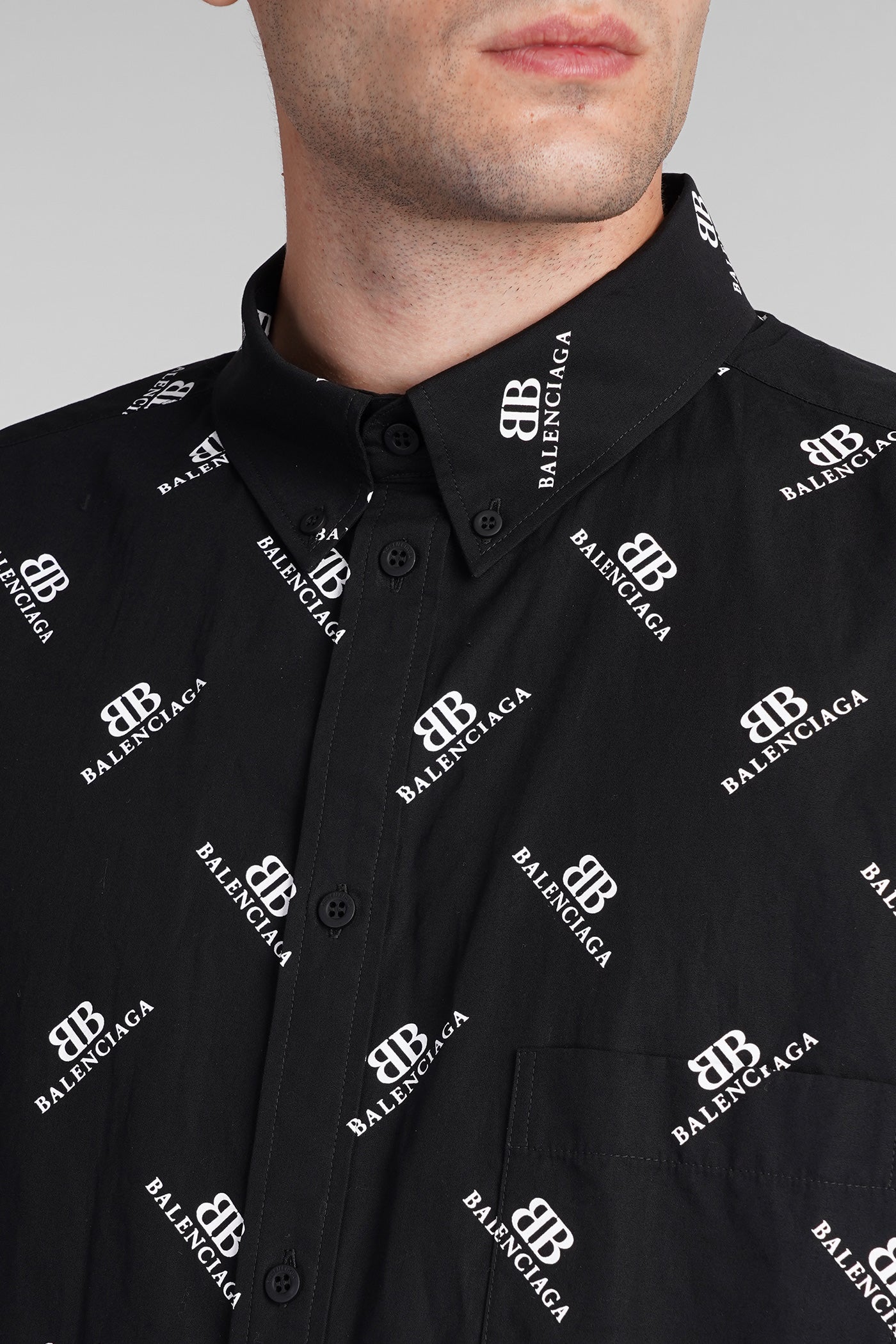 Shirt in black cotton - Image 5