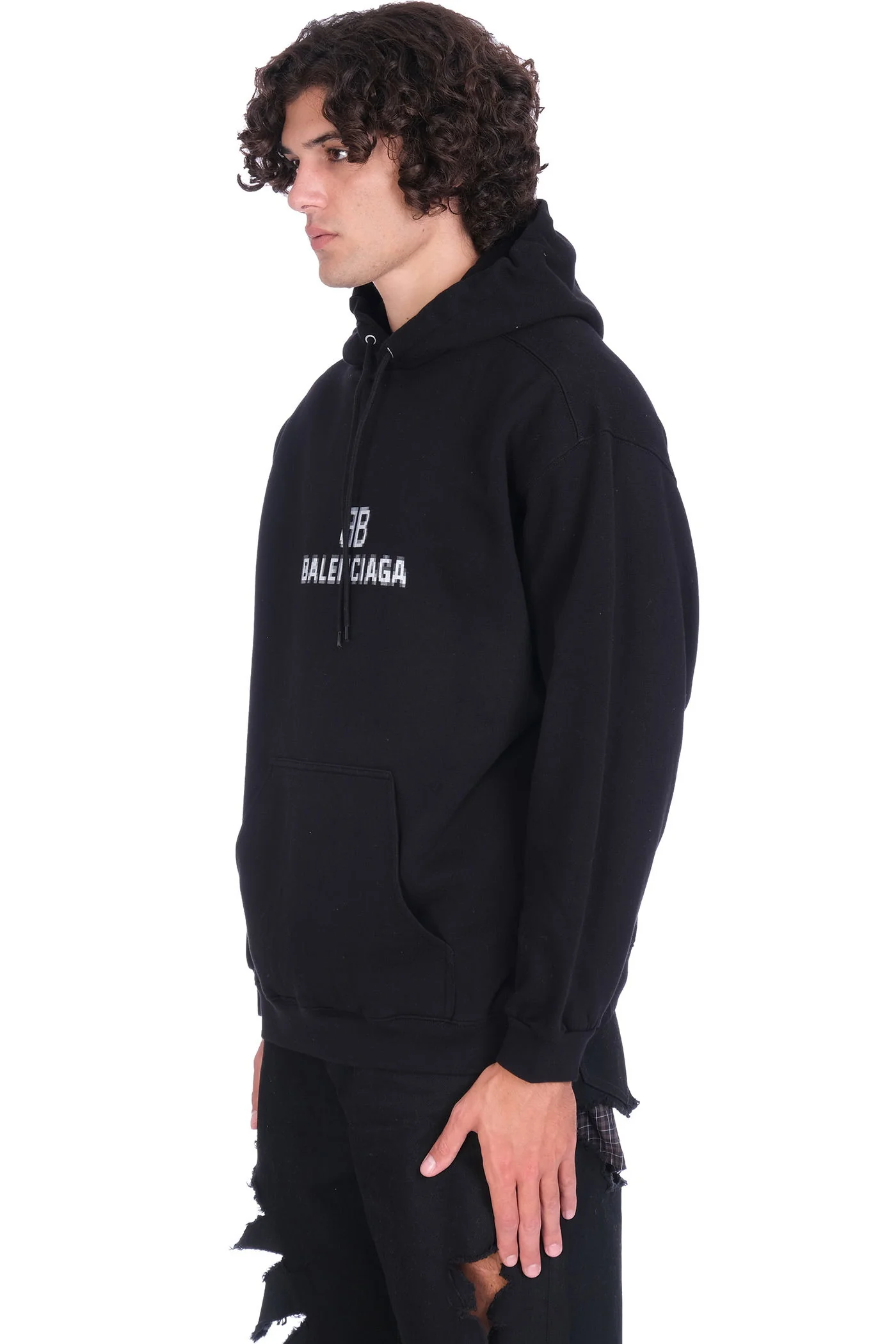Sweatshirt in black cotton - Image 4