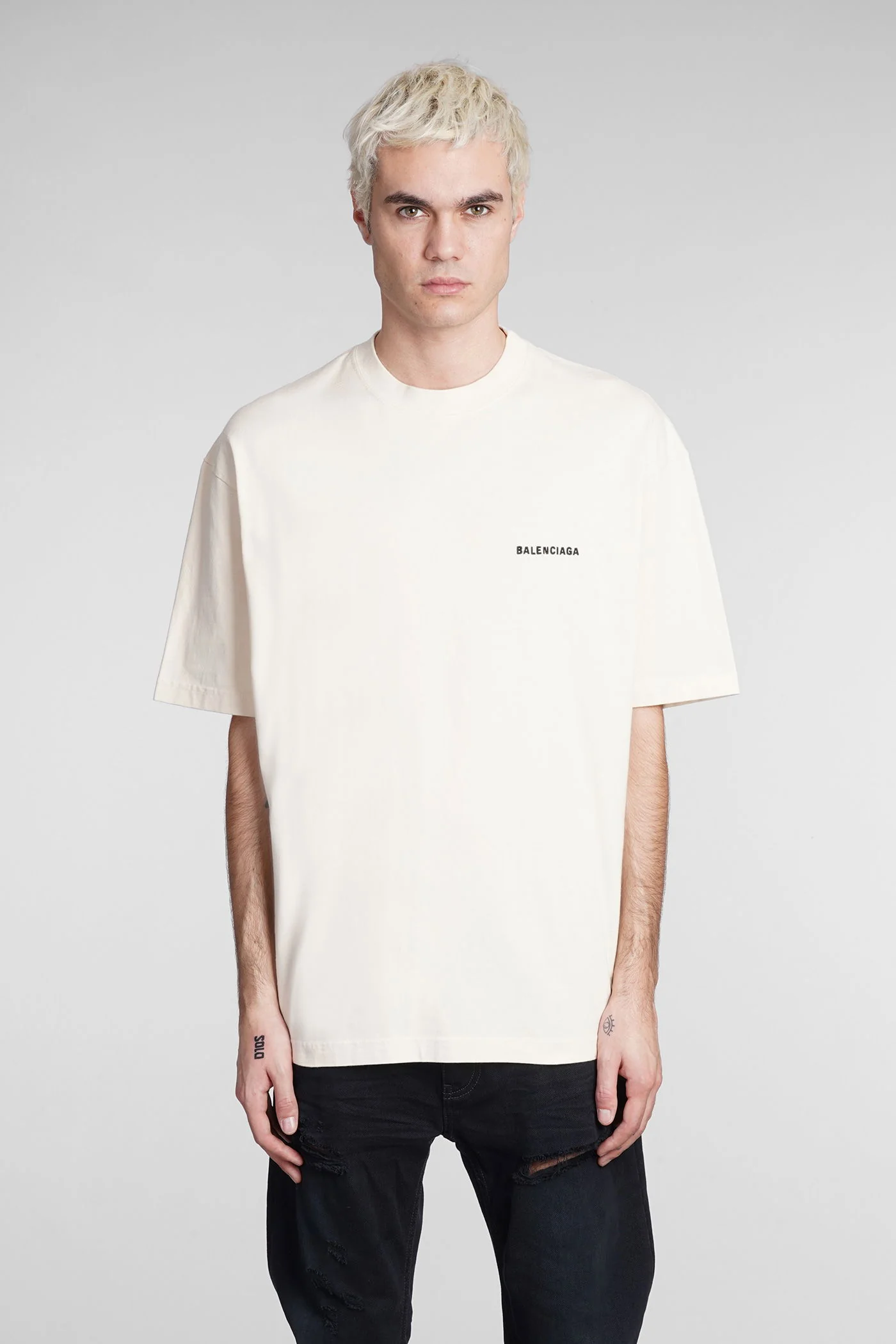 T-Shirt in beige cotton