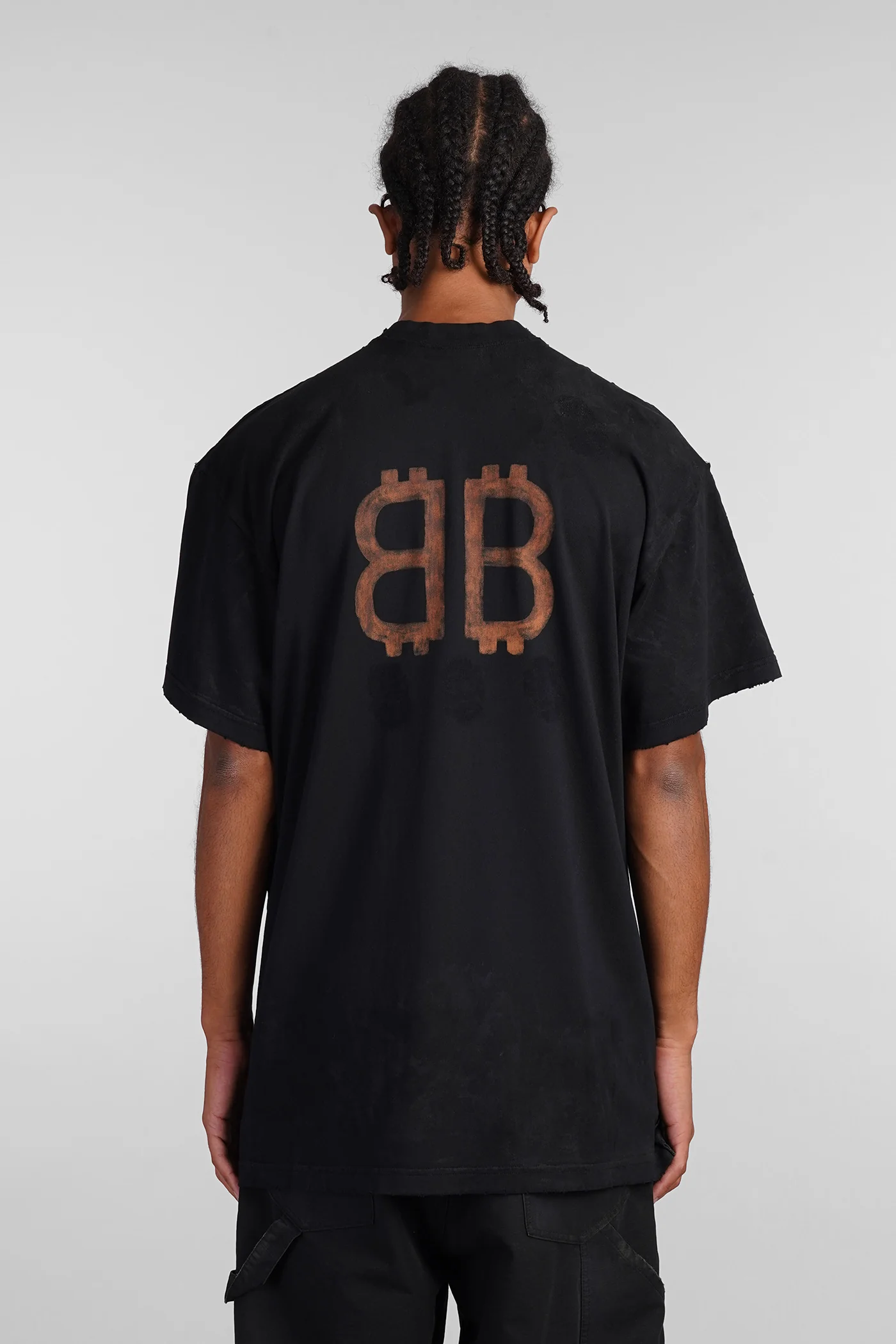 T-Shirt in black cotton - Image 3