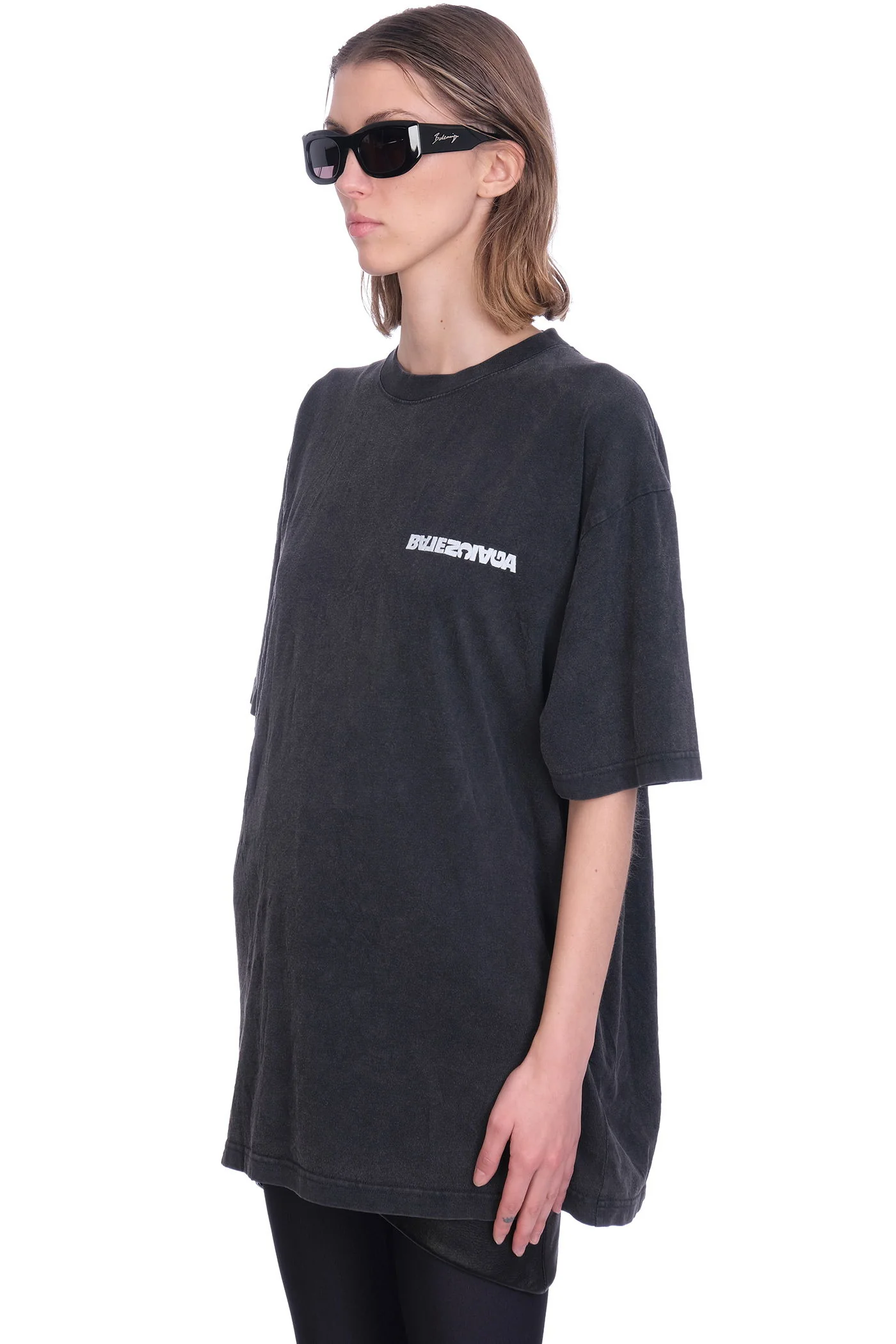 T-Shirt in black cotton - Image 4