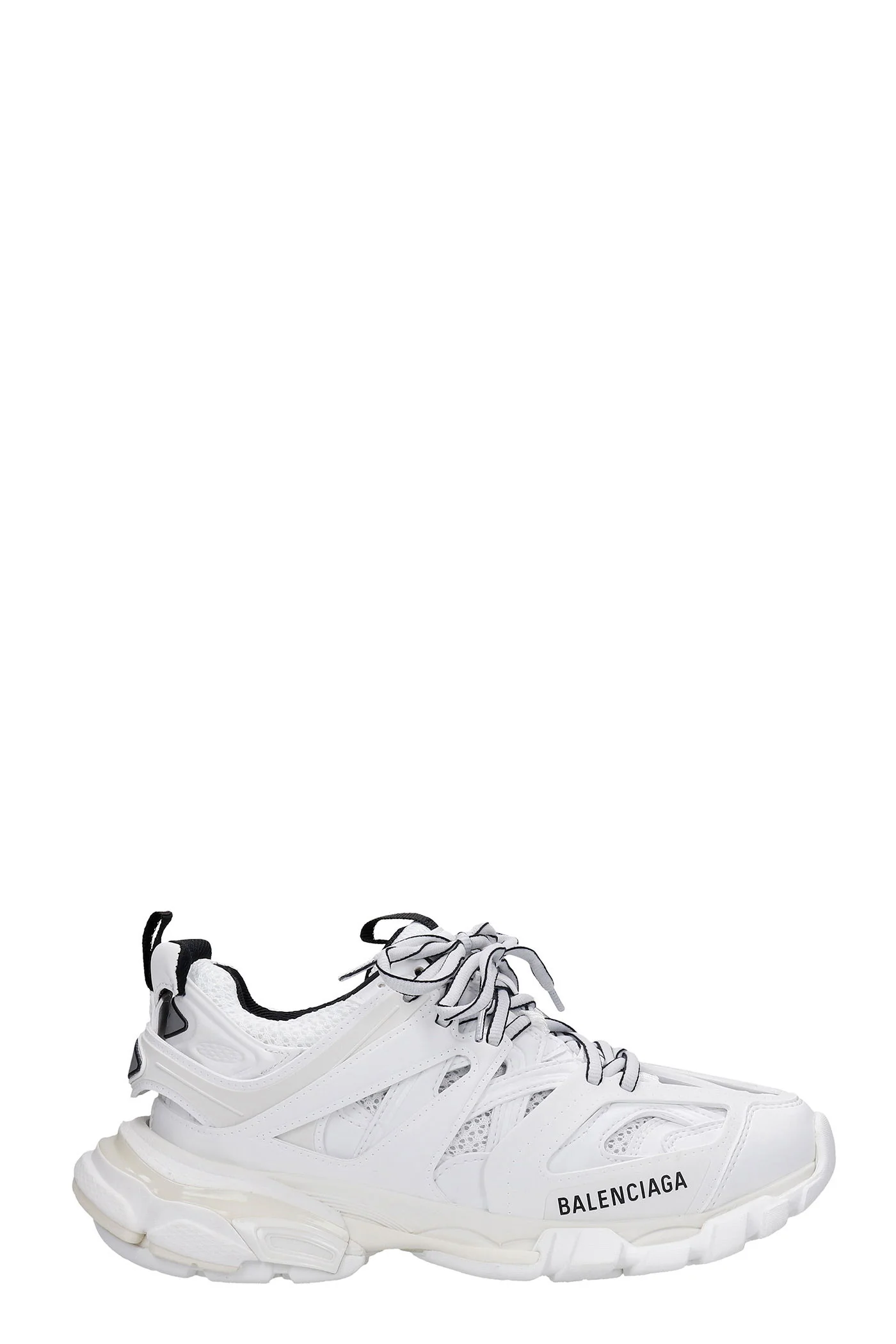 Track Sneakers in white synthetic fibers