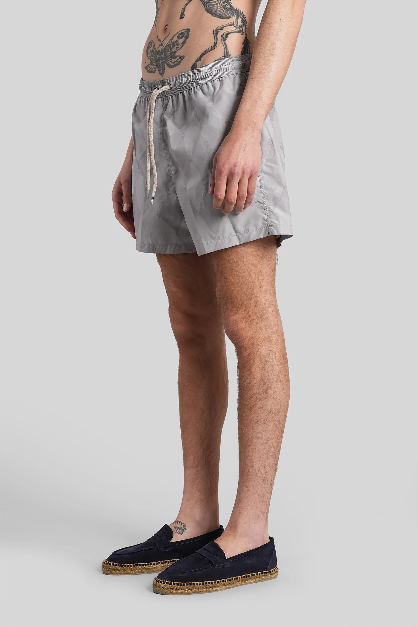 Beachwear in grey polyester - Image 4
