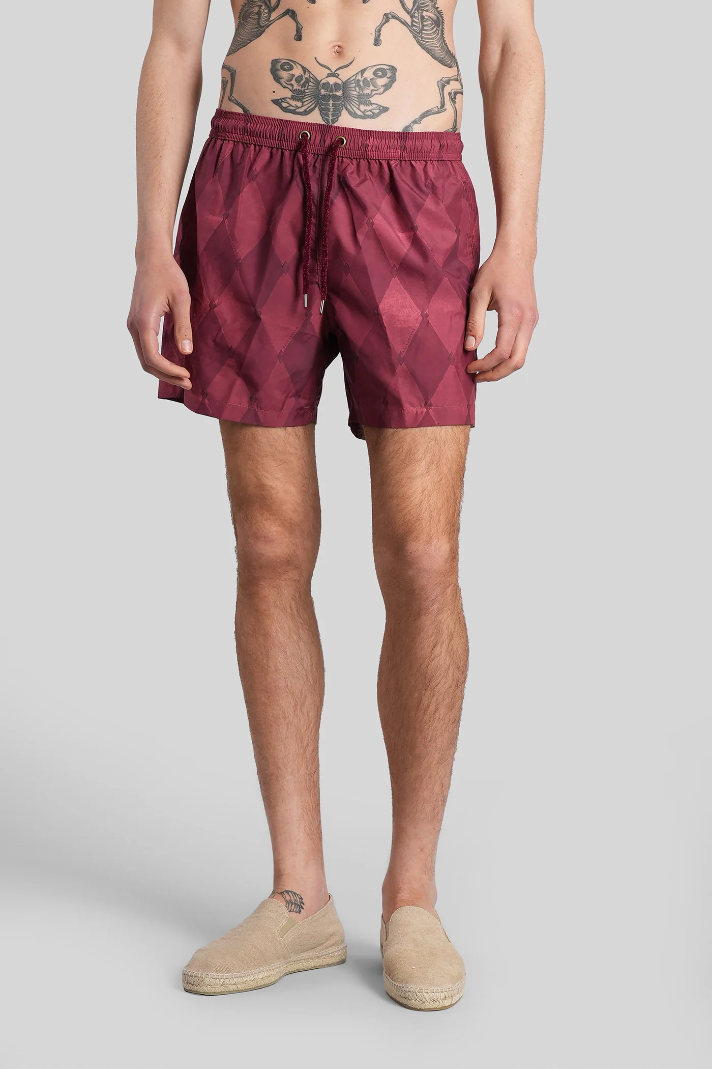 Beachwear in red polyester