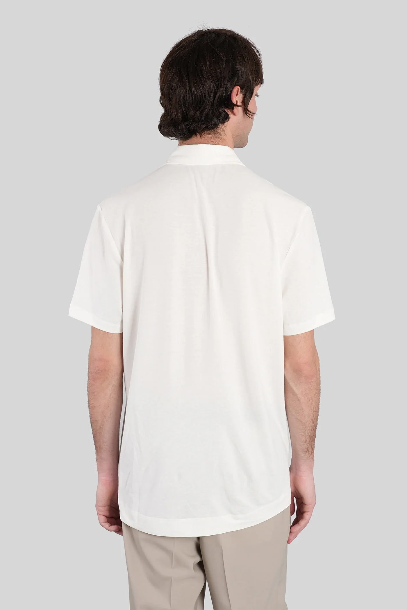 Polo in beige cotton - Image 3