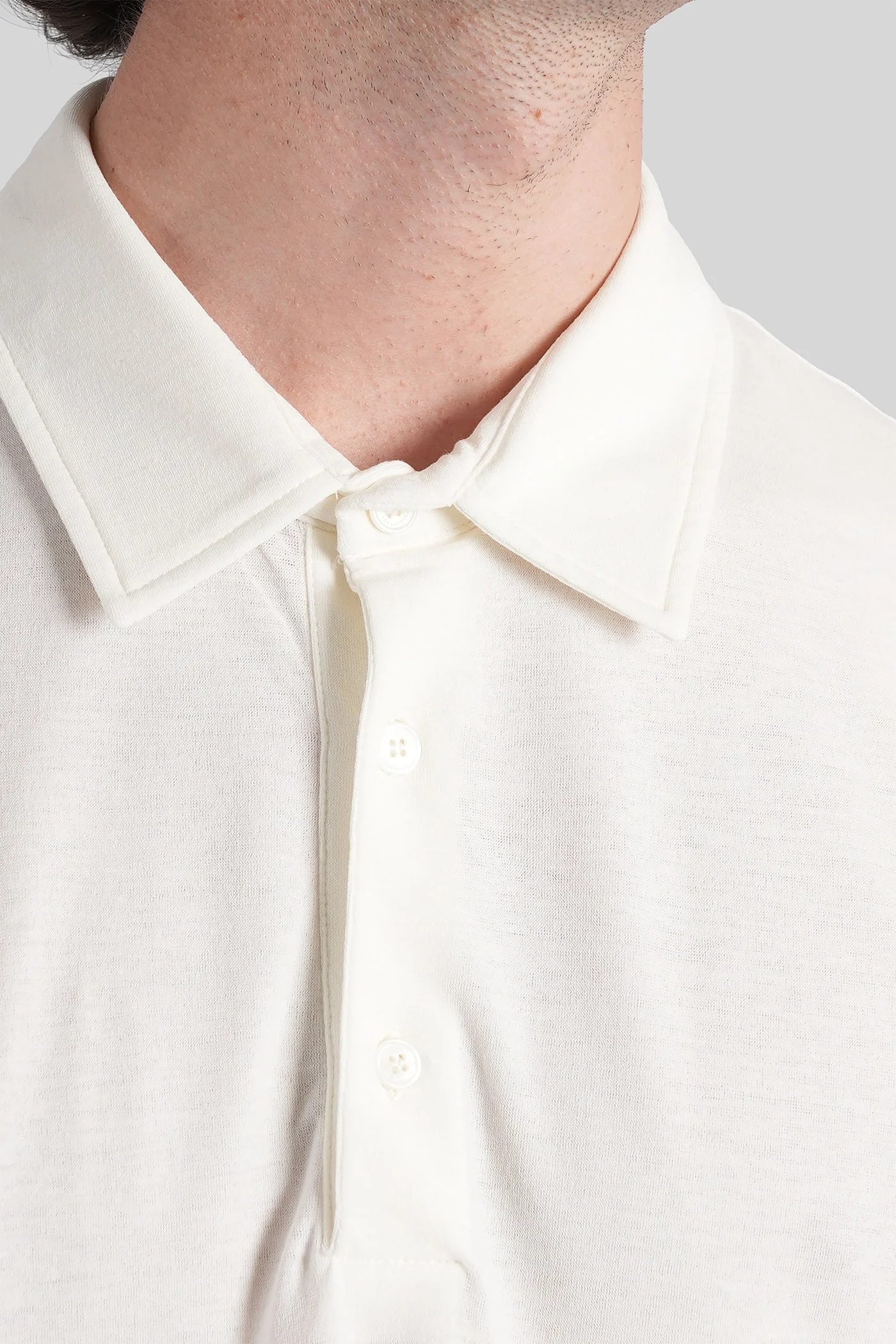 Polo in beige cotton - Image 5