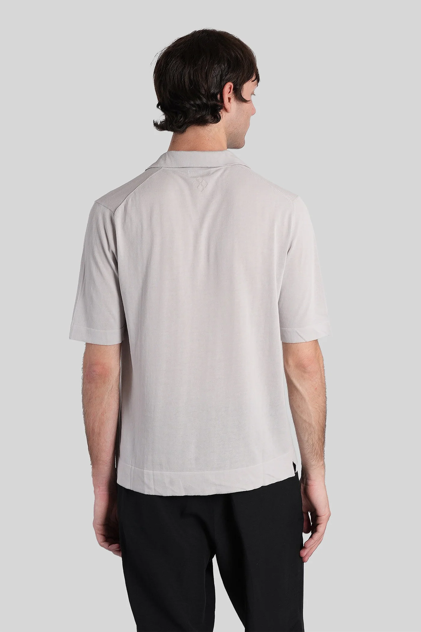 Polo in grey cotton - Image 3