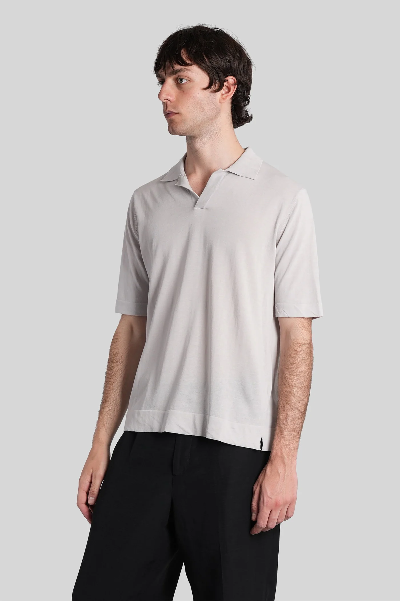 Polo in grey cotton - Image 4