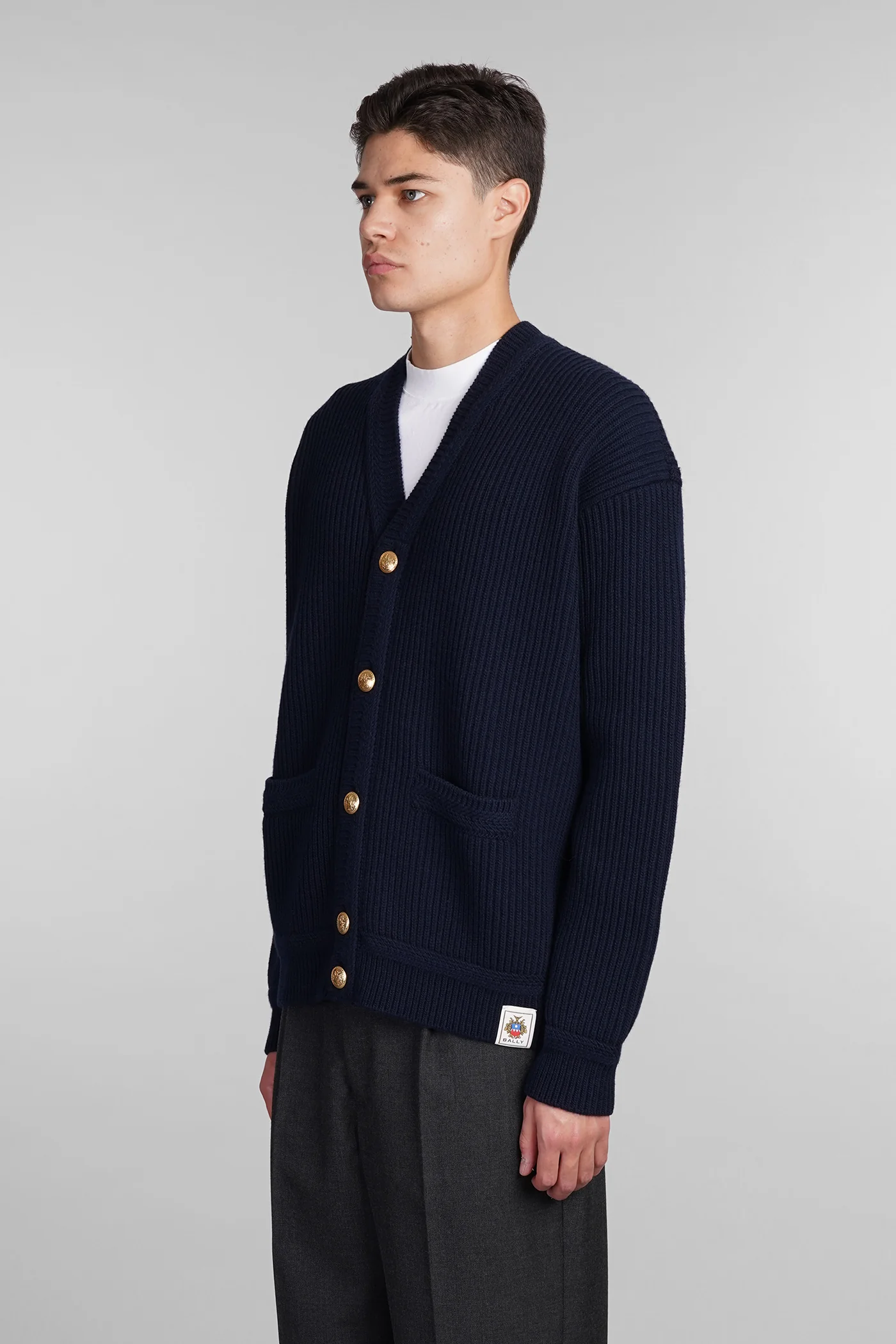 Cardigan in blue wool - Image 4