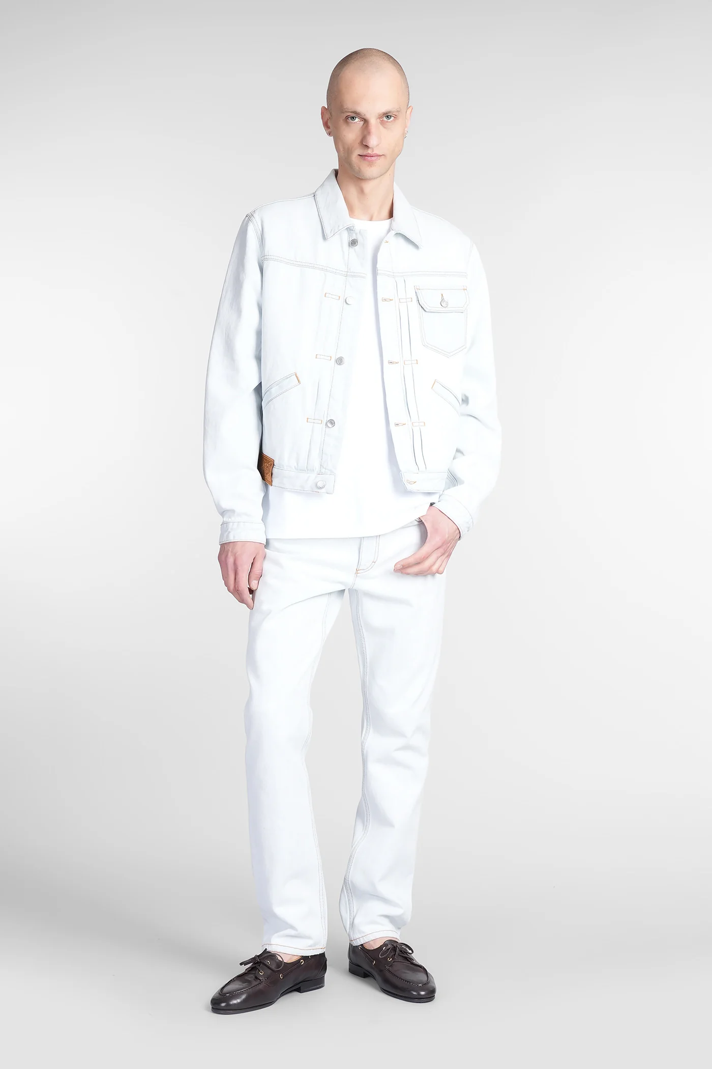 Denim Jackets in cyan cotton - Image 2