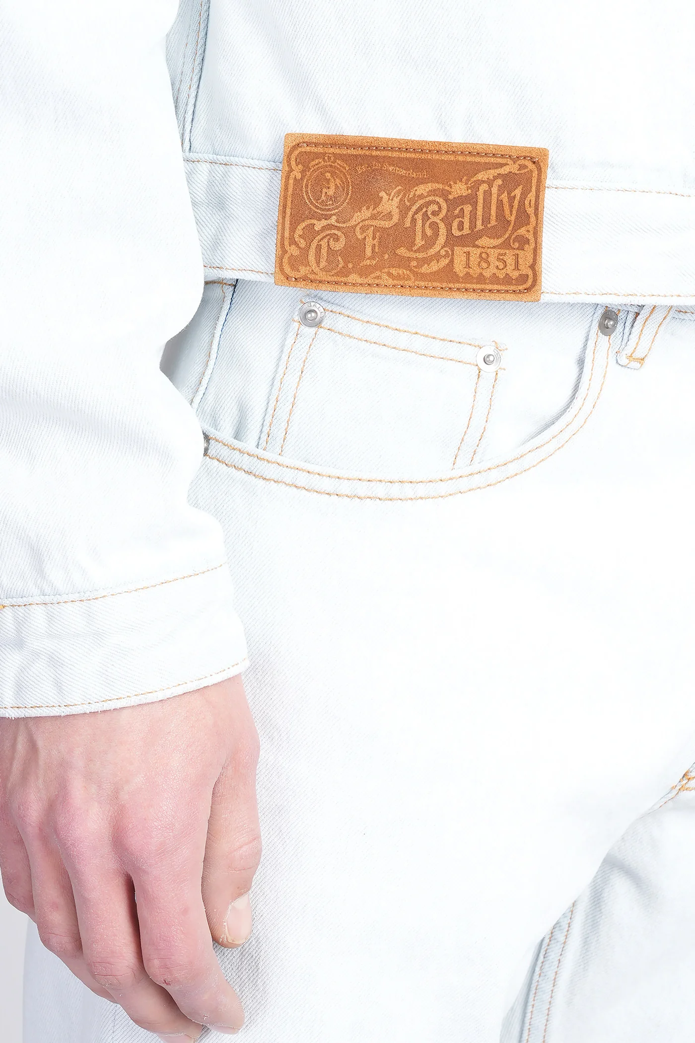 Denim Jackets in cyan cotton - Image 5