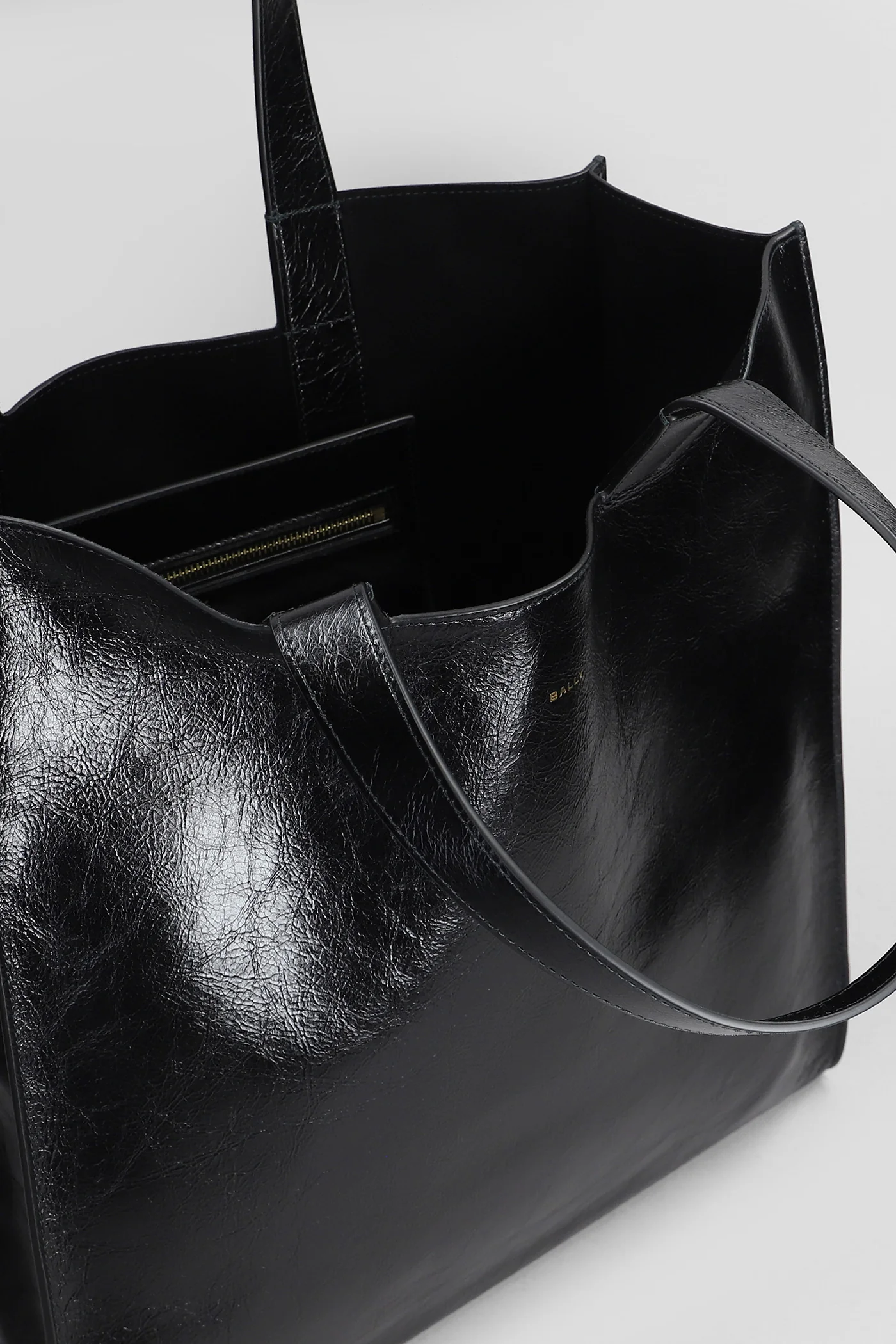 Easy tote s Tote in black leather - Image 4