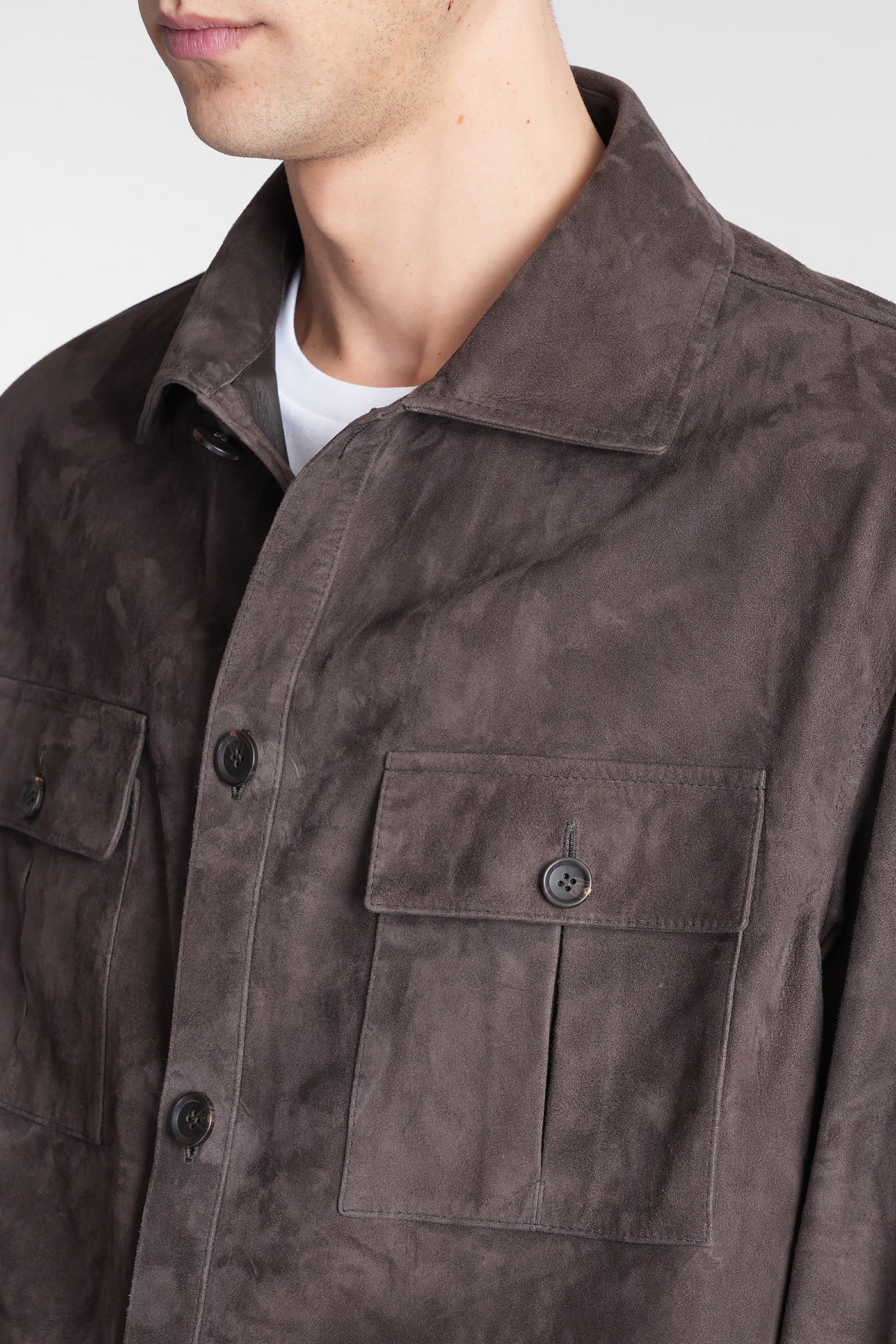 Leather jacket in brown leather - Image 5