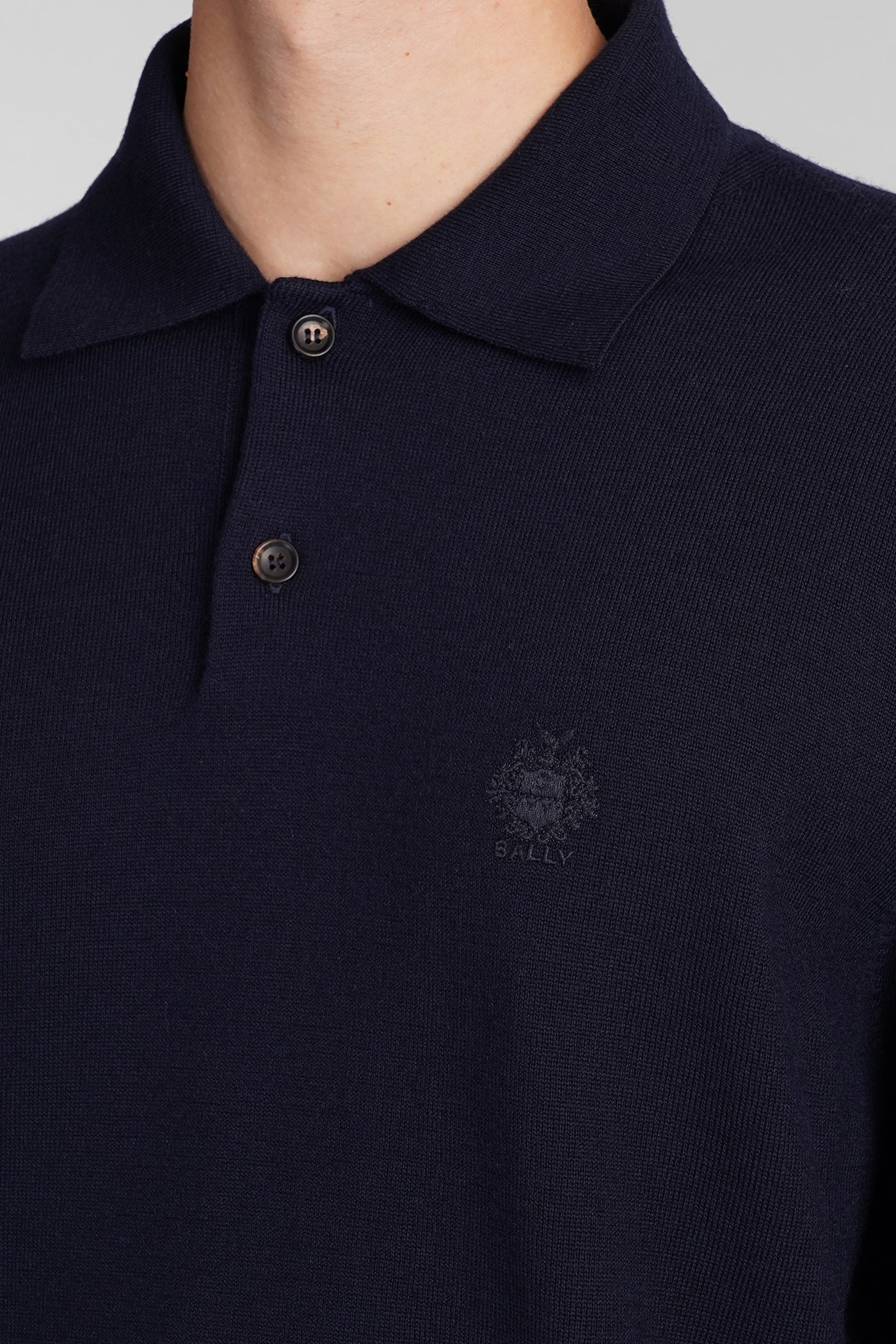 Polo in blue wool - Image 5