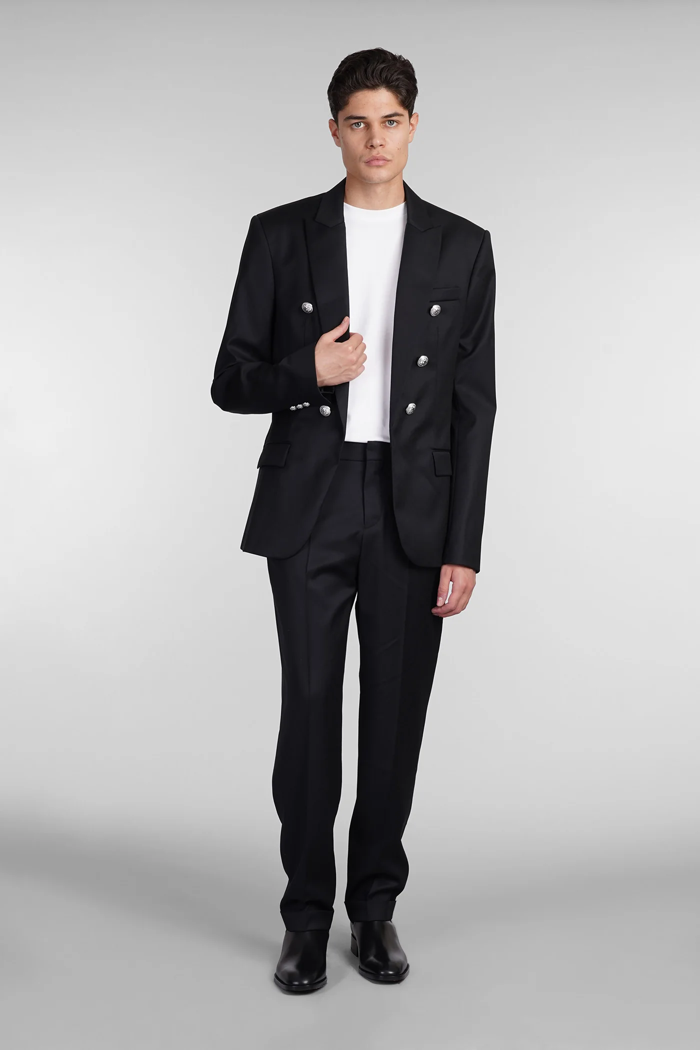 Blazer in black wool - Image 7