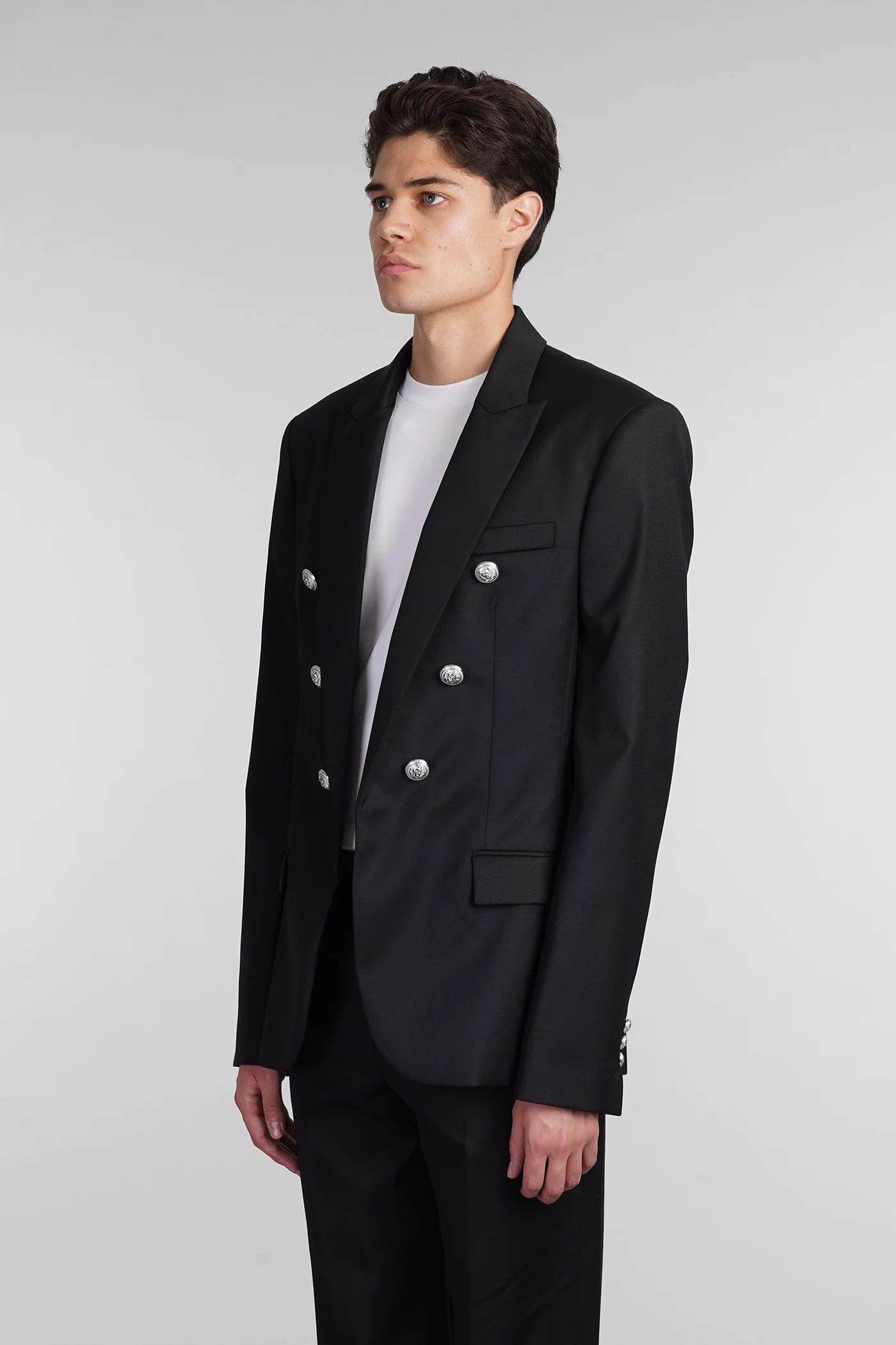 Blazer in black wool - Image 9