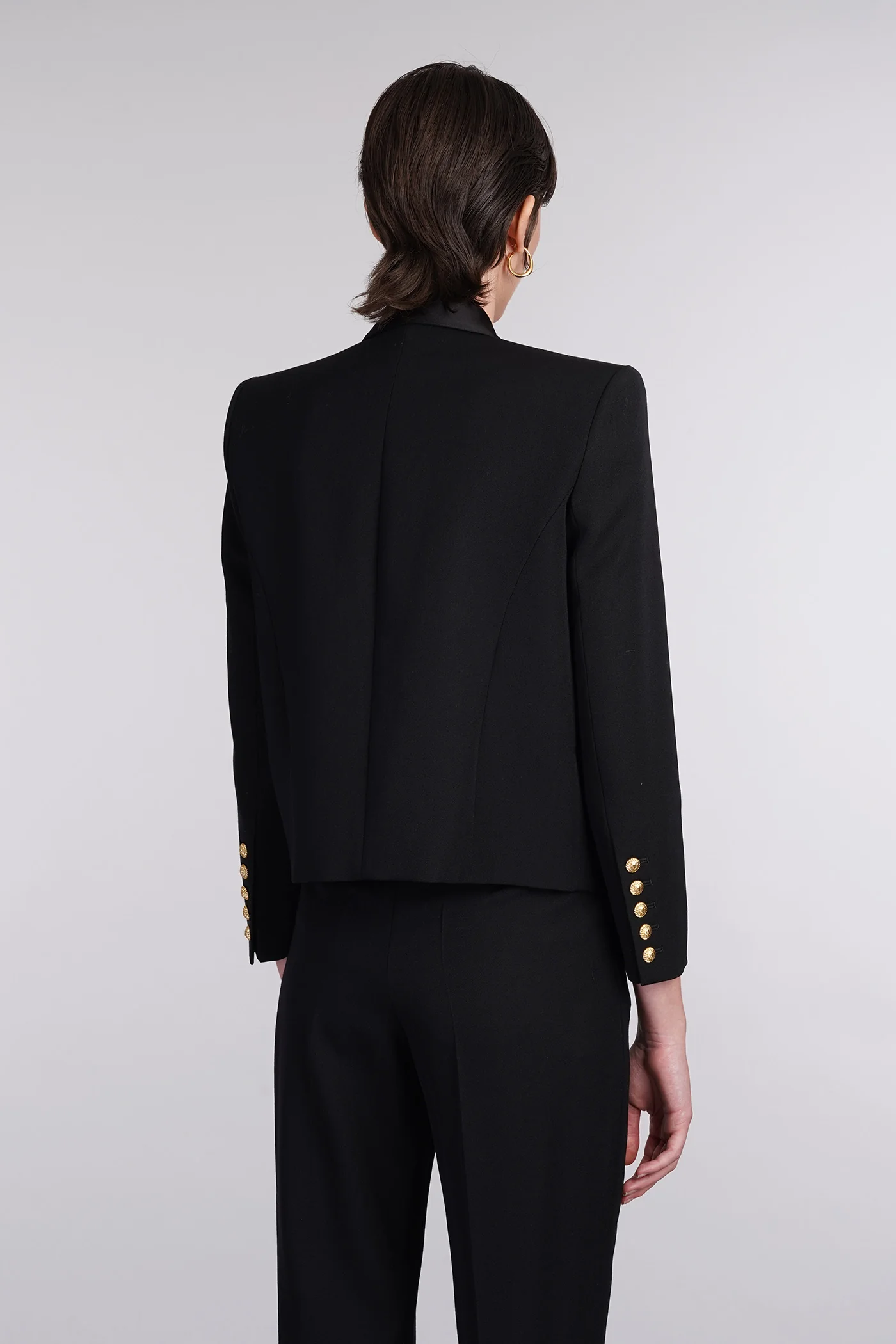Blazer in black wool - Image 3