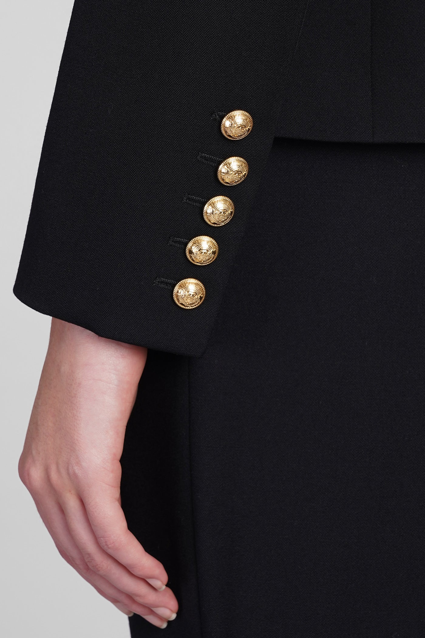 Blazer in black wool - Image 5