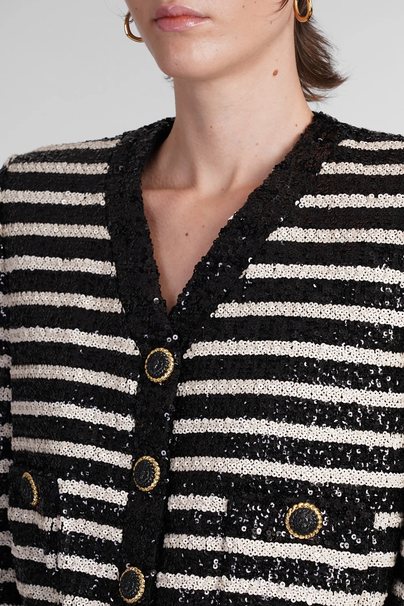 Cardigan in black polyester - Image 5