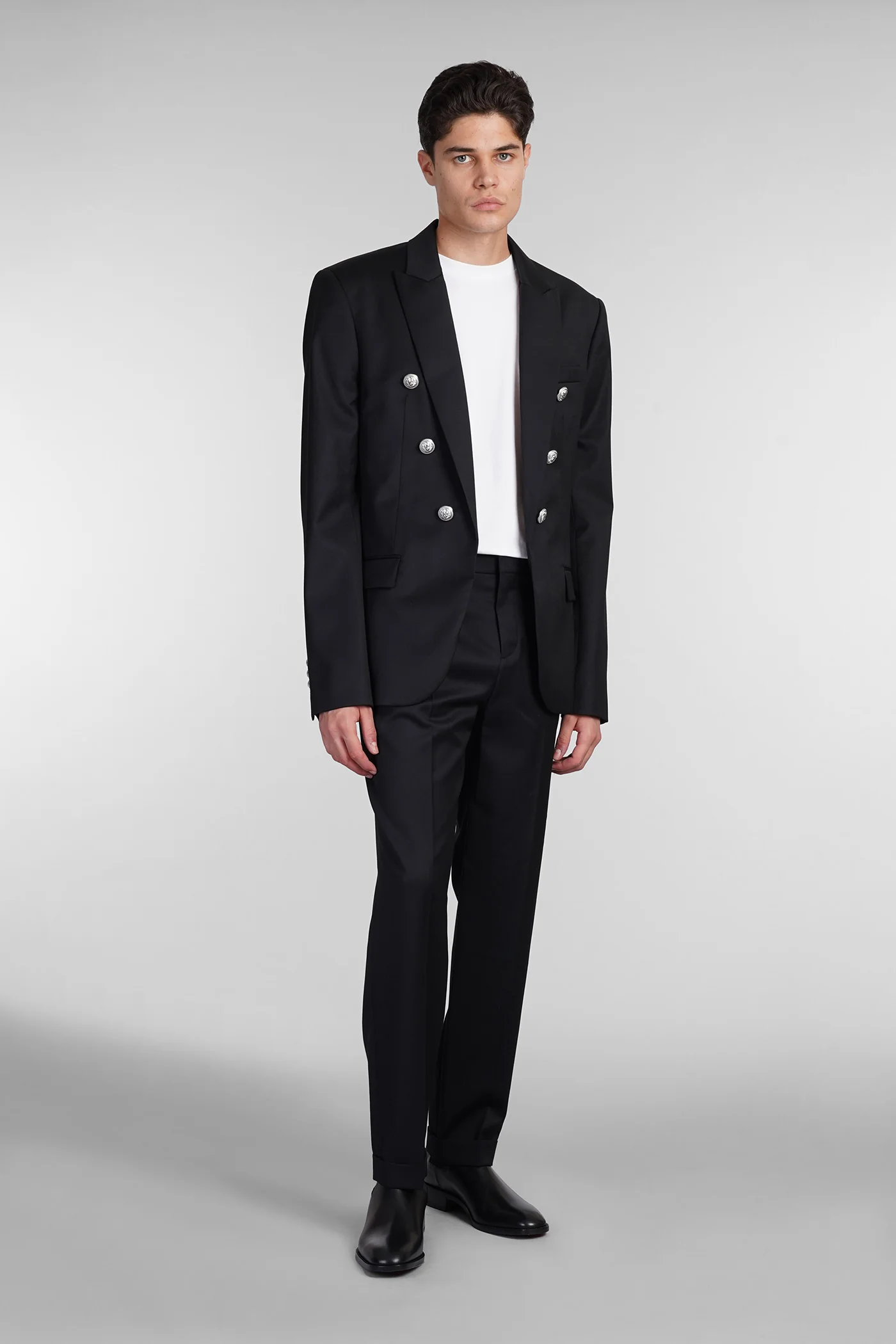 Pants in black wool - Image 2