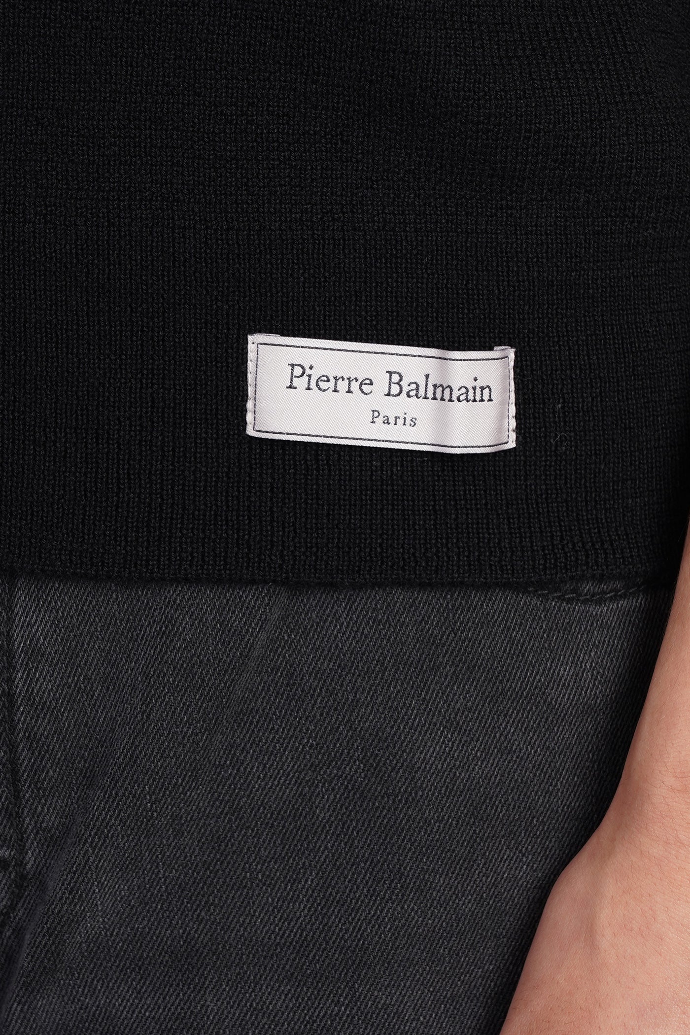 Polo in black wool - Image 5