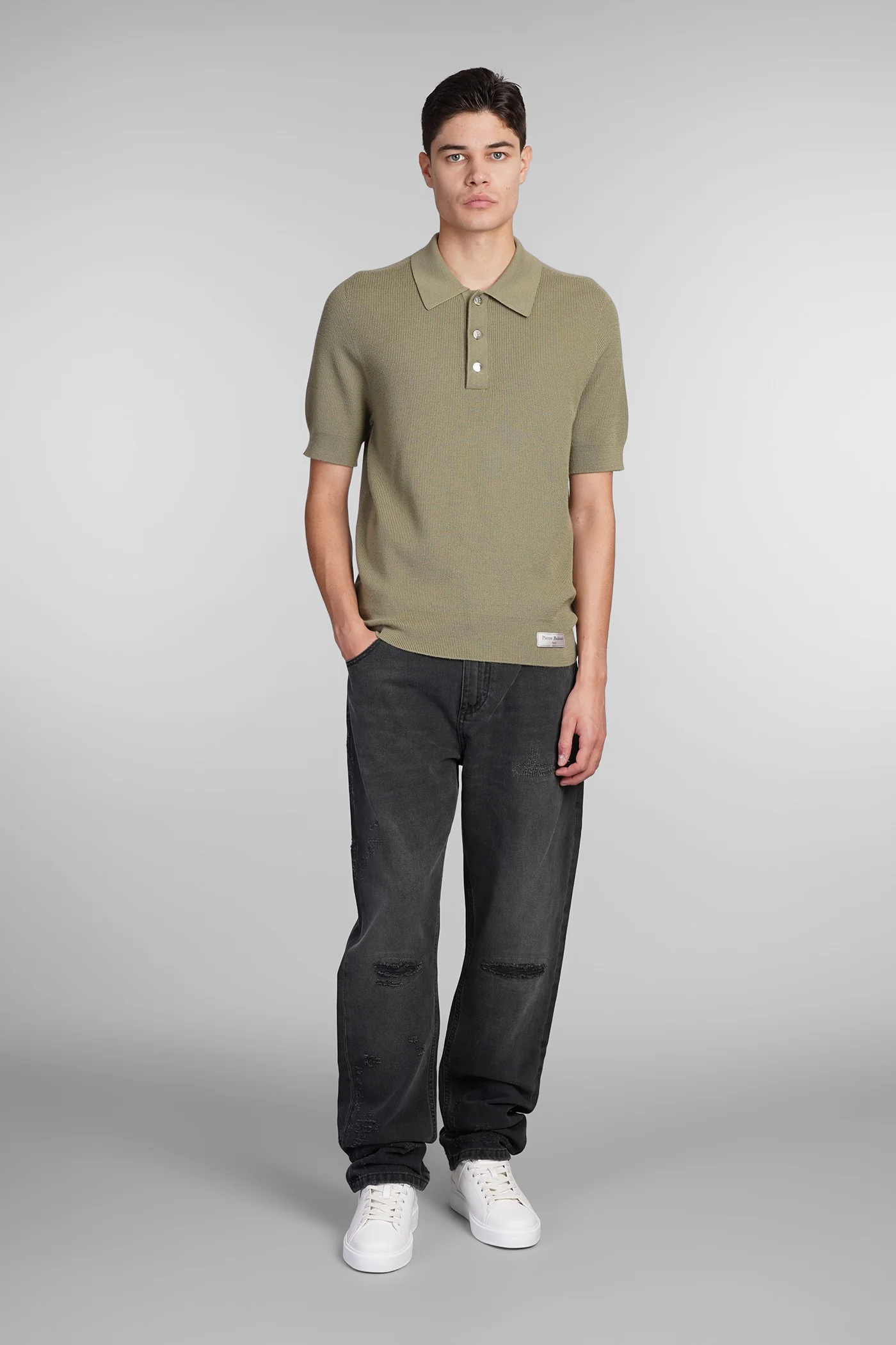 Polo in green wool - Image 2