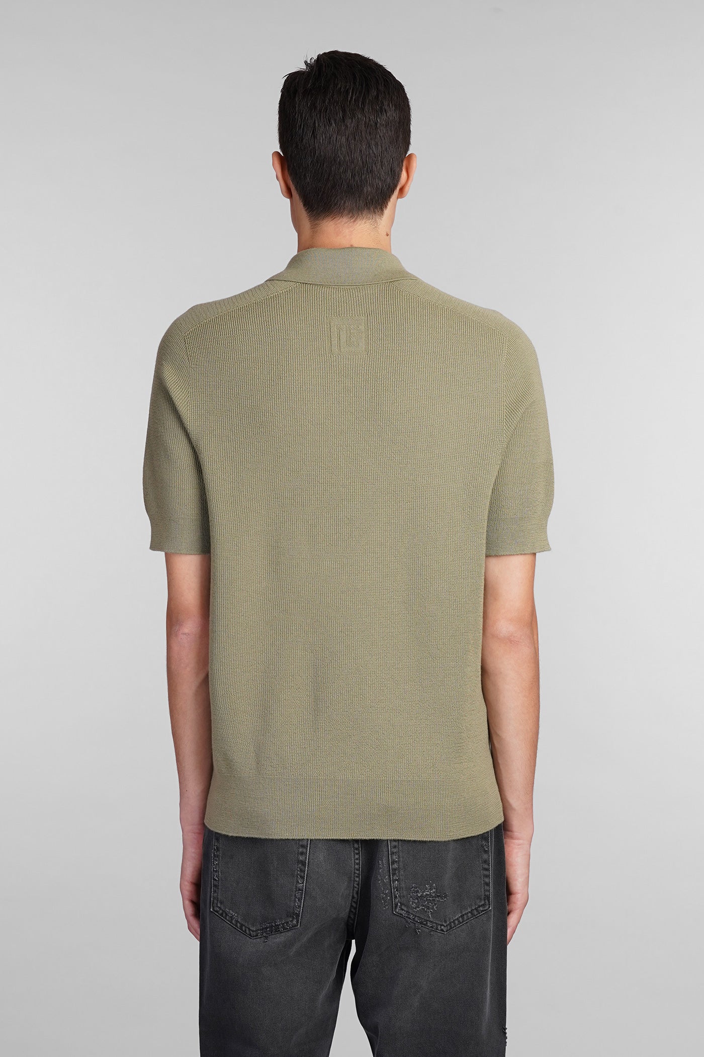 Polo in green wool - Image 3