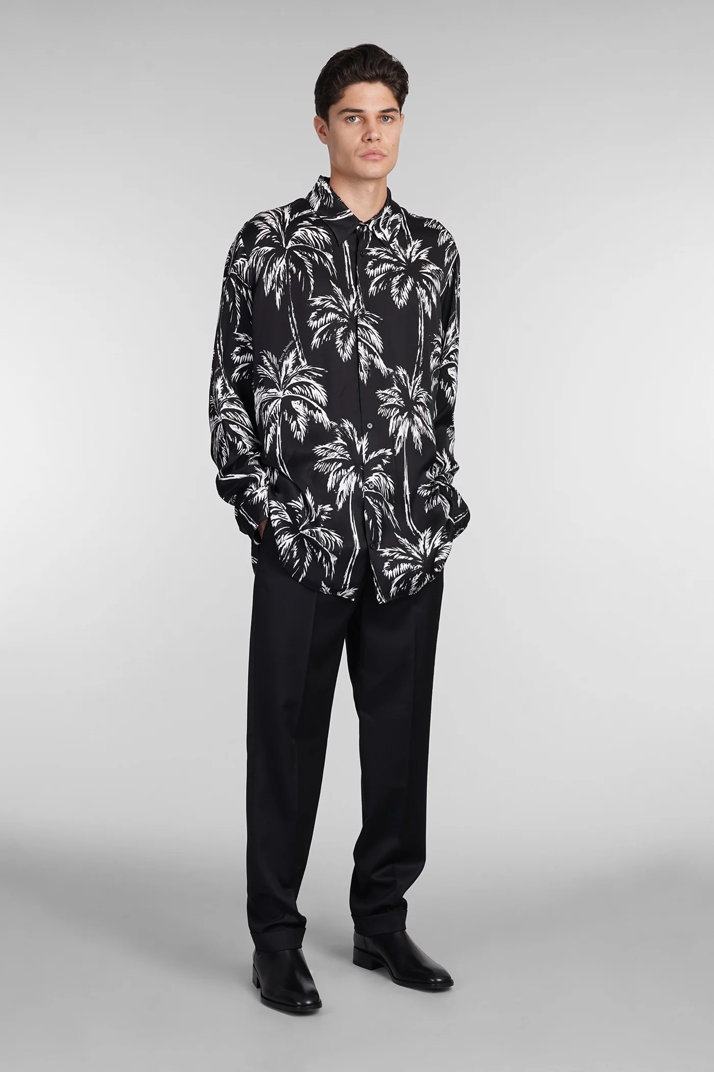 Shirt in black polyamide polyester - Image 2
