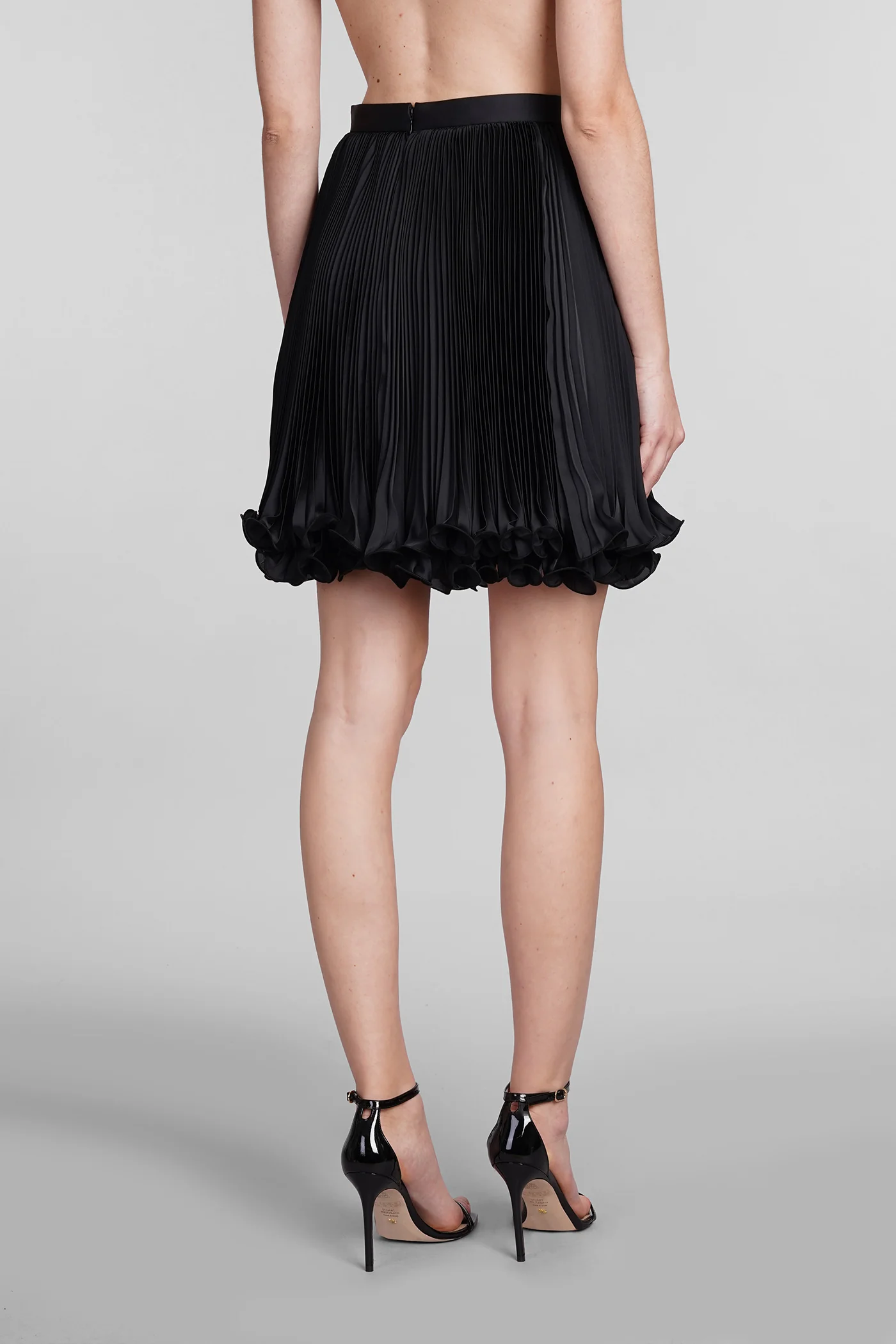 Skirt in black polyester - Image 3