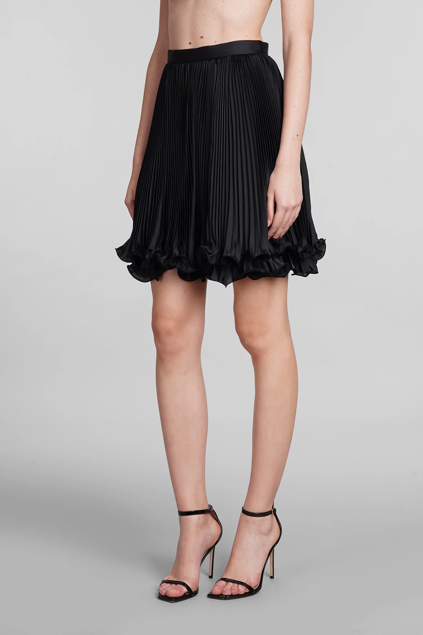 Skirt in black polyester - Image 4