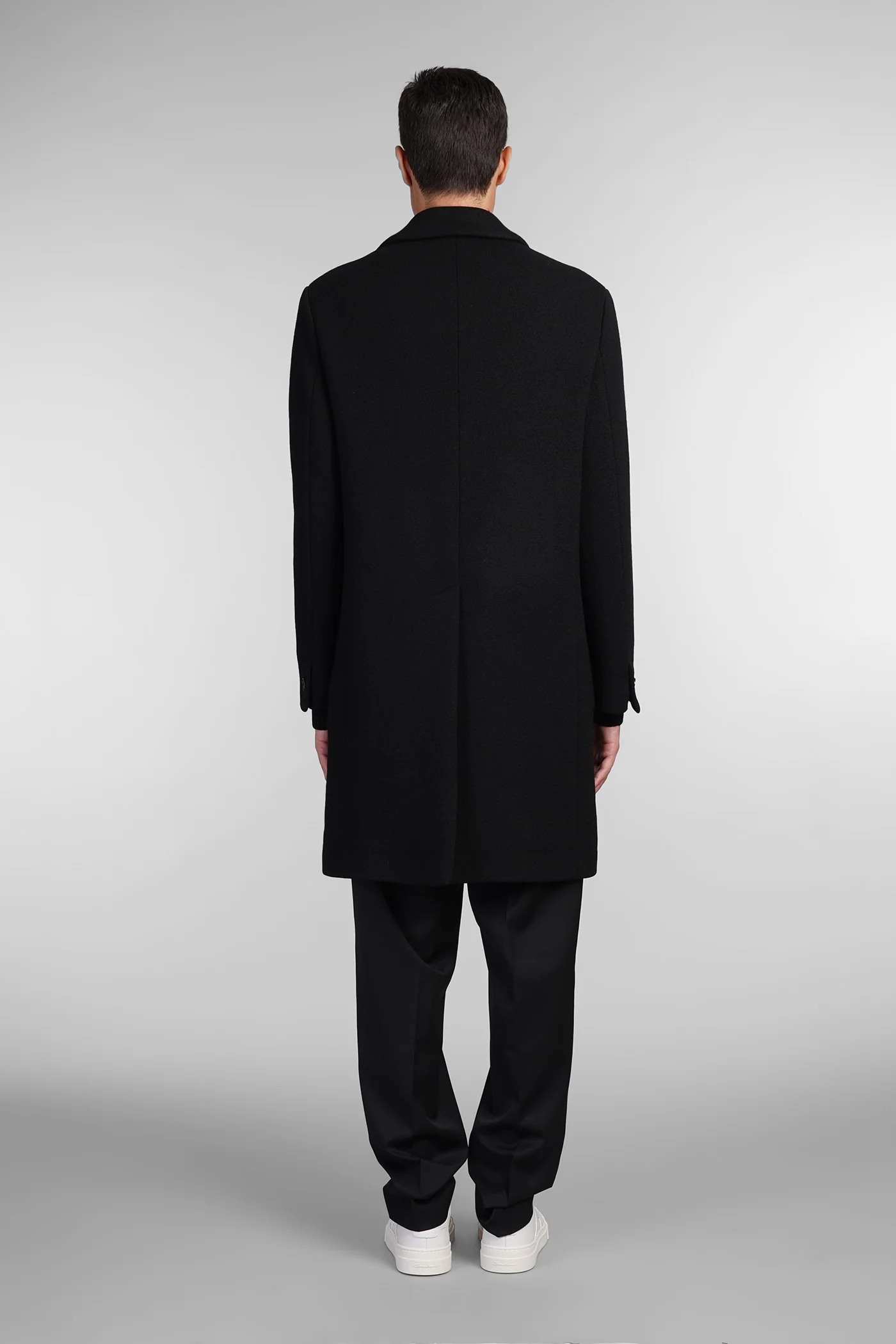 Baron Coat in black wool - Image 3