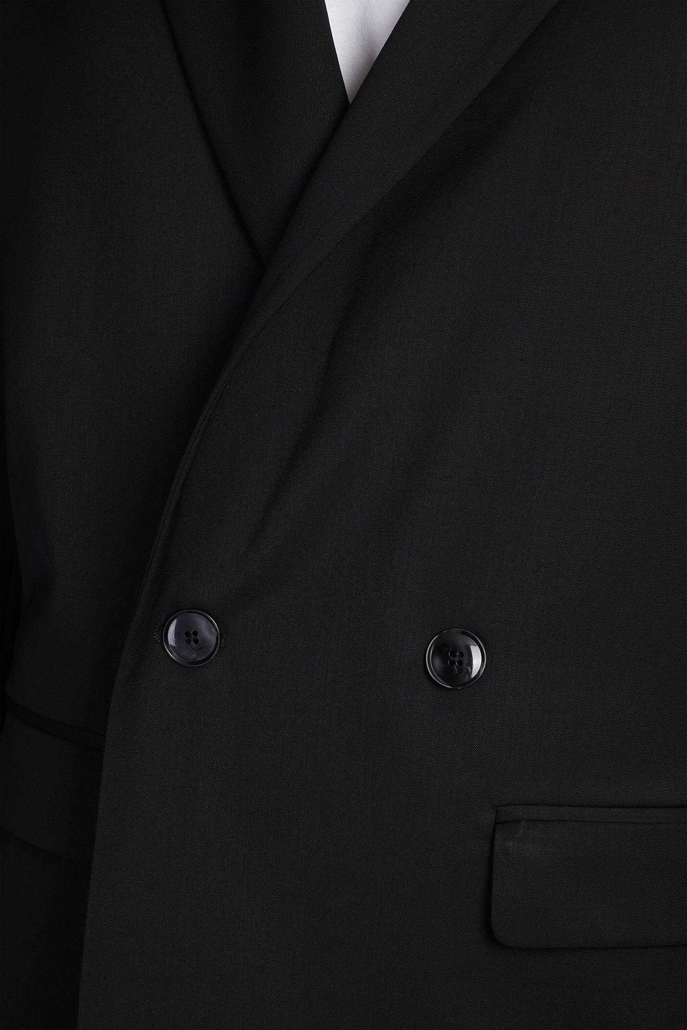 Lustrofin Blazer in black wool - Image 5