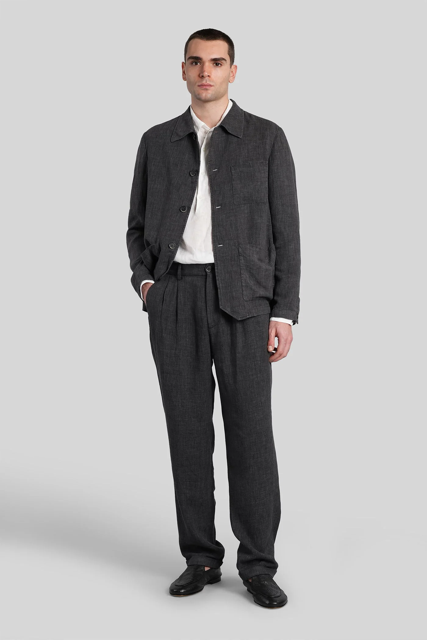 Visal Casual jacket in grey linen - Image 2
