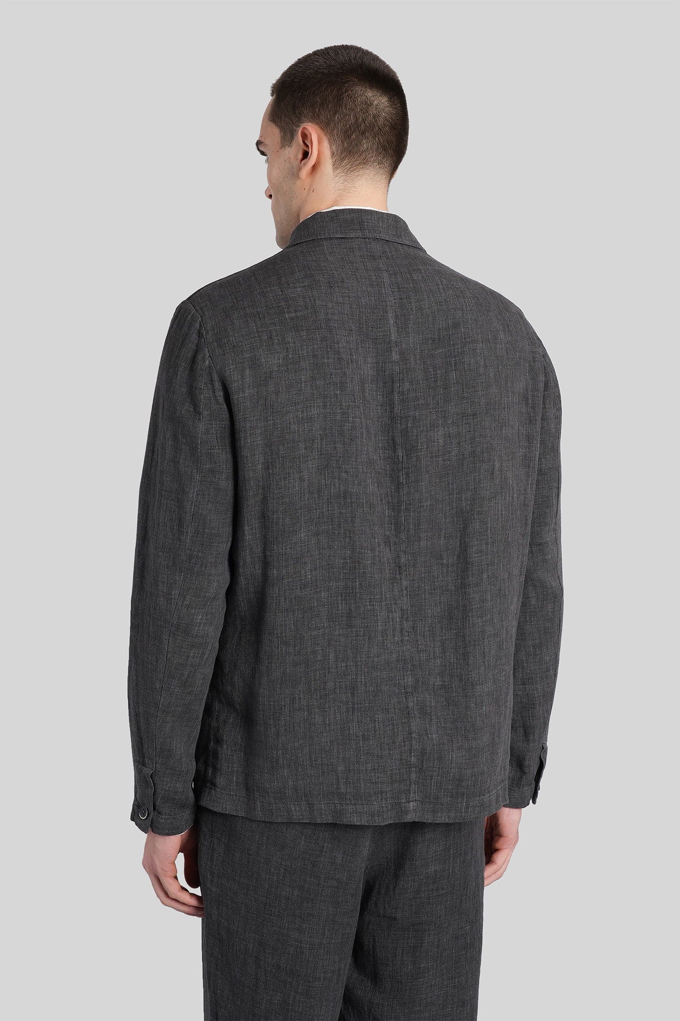 Visal Casual jacket in grey linen - Image 3