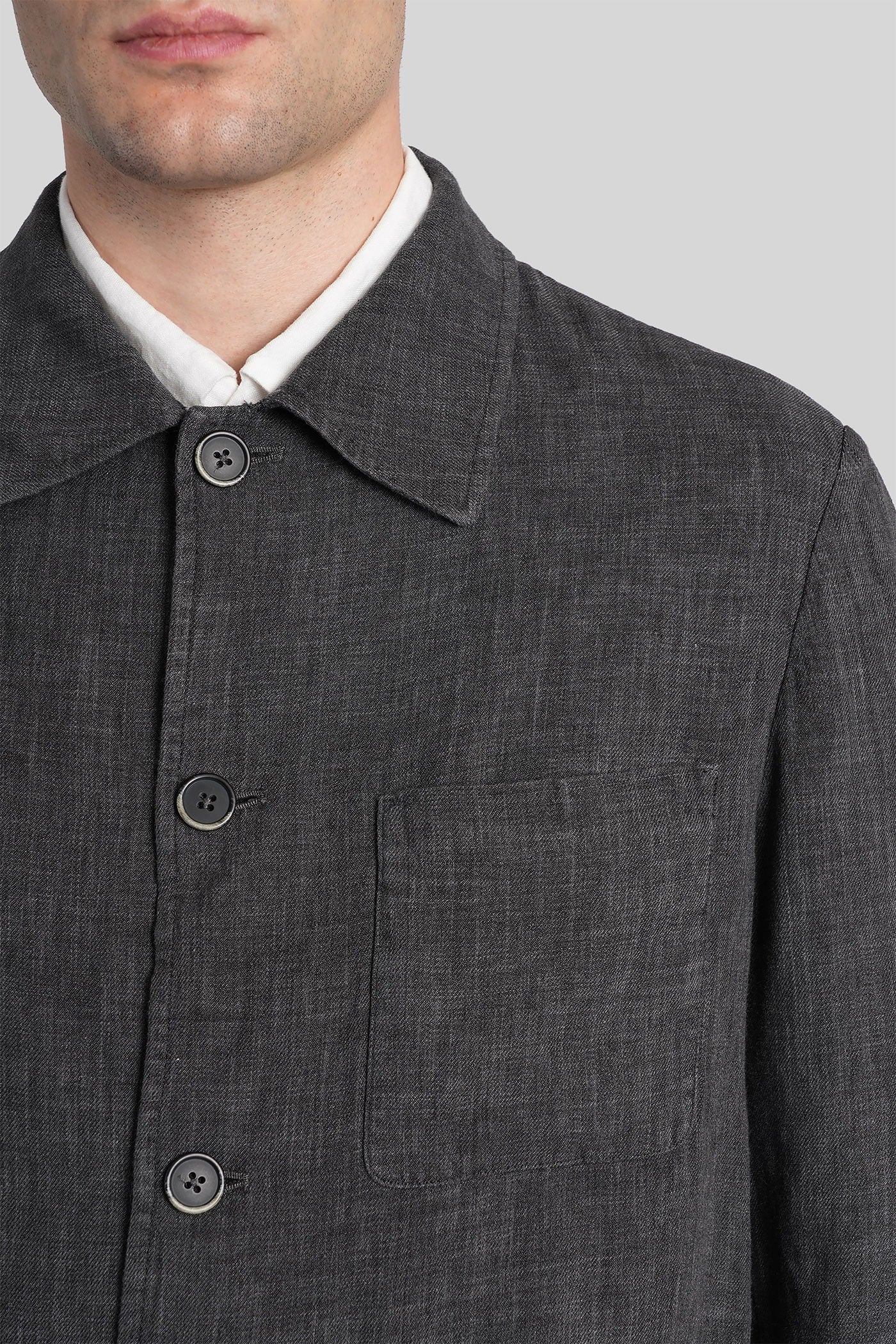 Visal Casual jacket in grey linen - Image 5